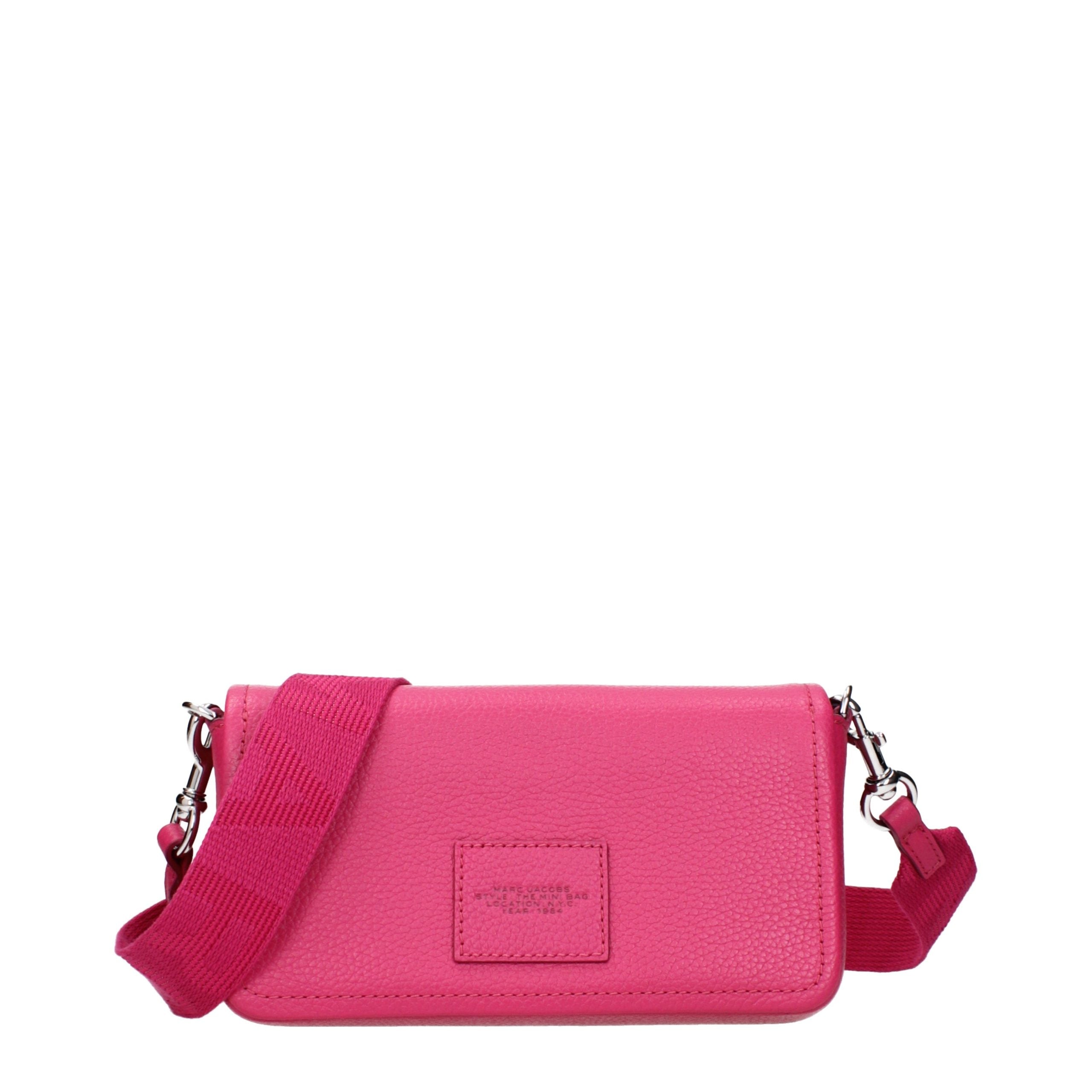 Pink Leather Crossbody Bag