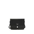 Black Recycled Polyamide Shoulder Bag