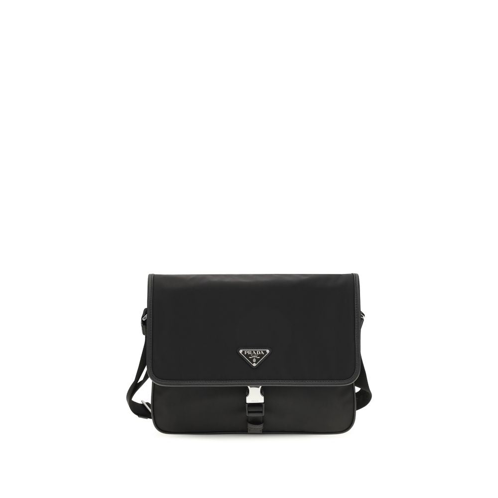 Black Recycled Polyamide Shoulder Bag