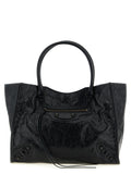 Black Lamb Leather Tote Bag