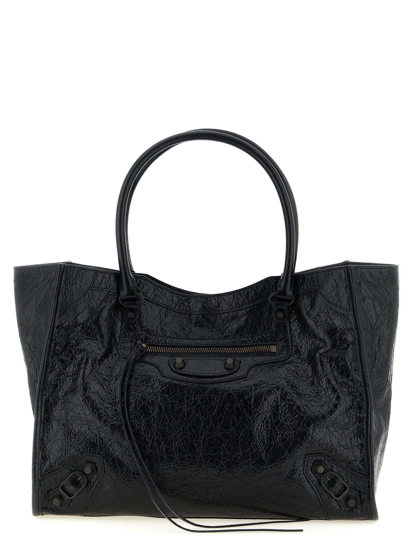 Black Lamb Leather Tote Bag