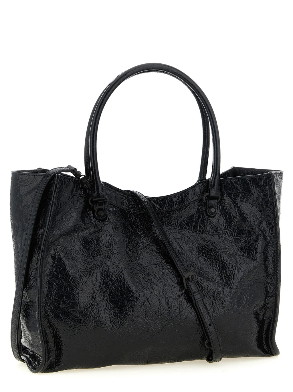 Black Lamb Leather Tote Bag