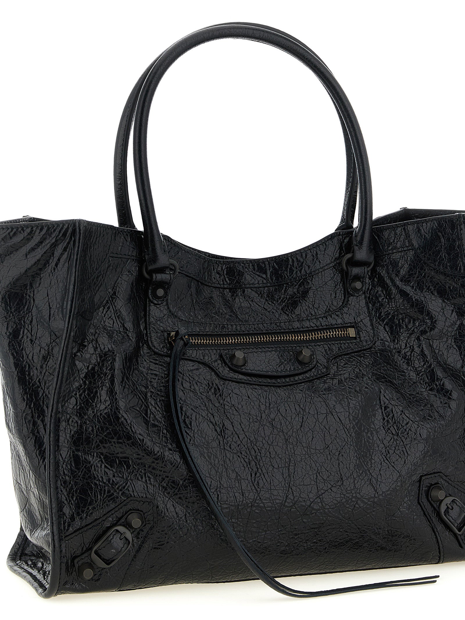 Black Lamb Leather Tote Bag