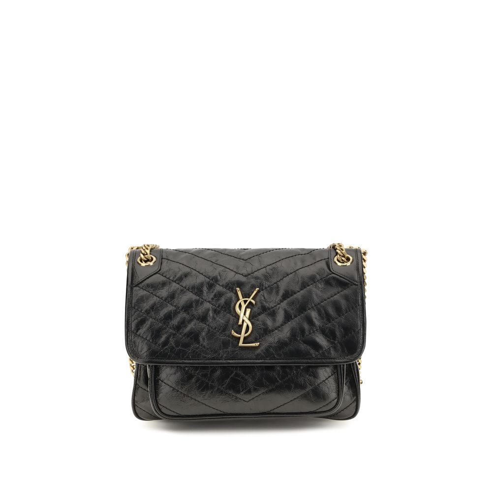 Black Calf Leather Bos Taurus Shoulder Bag