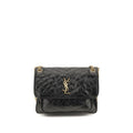 Black Calf Leather Bos Taurus Shoulder Bag
