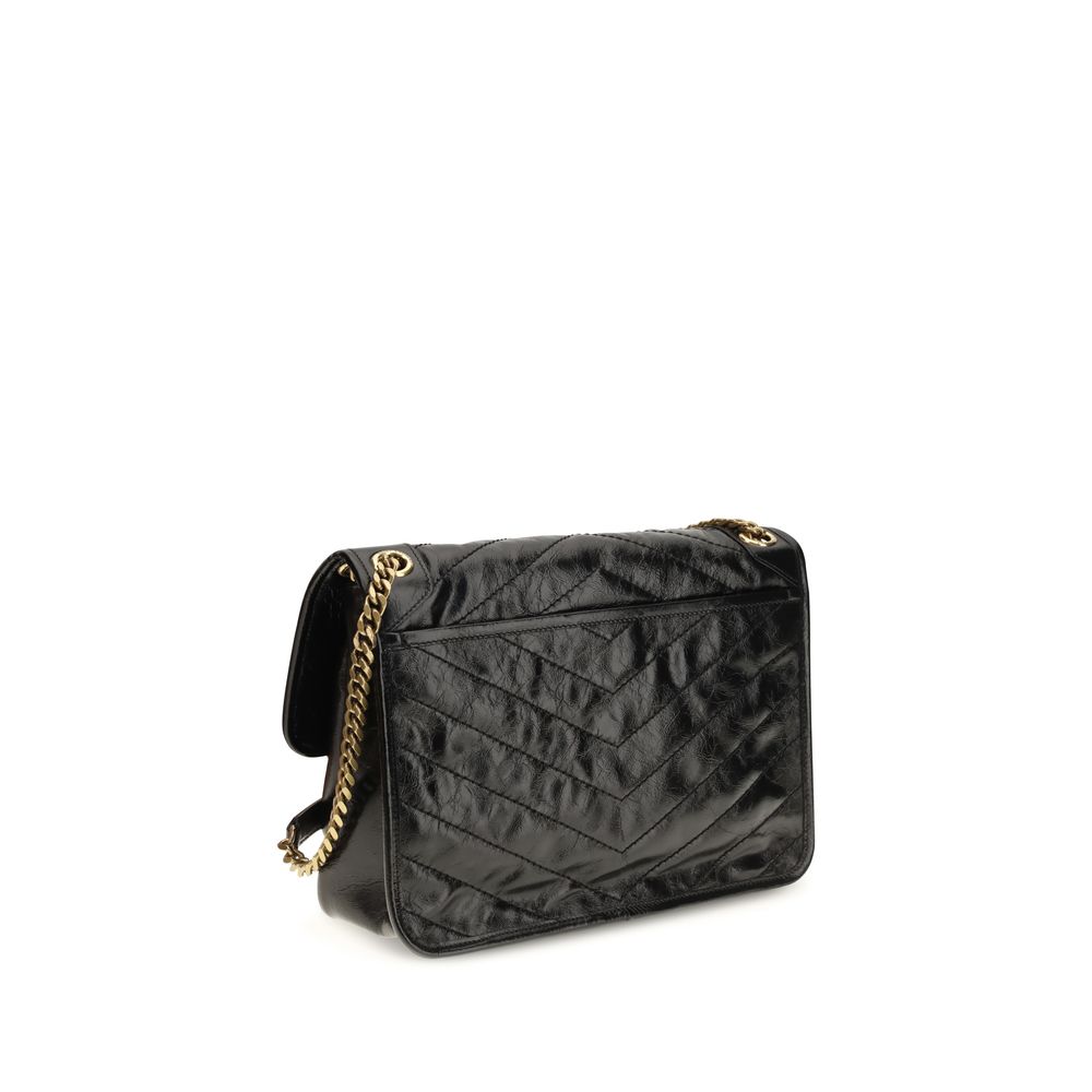 Black Calf Leather Bos Taurus Shoulder Bag