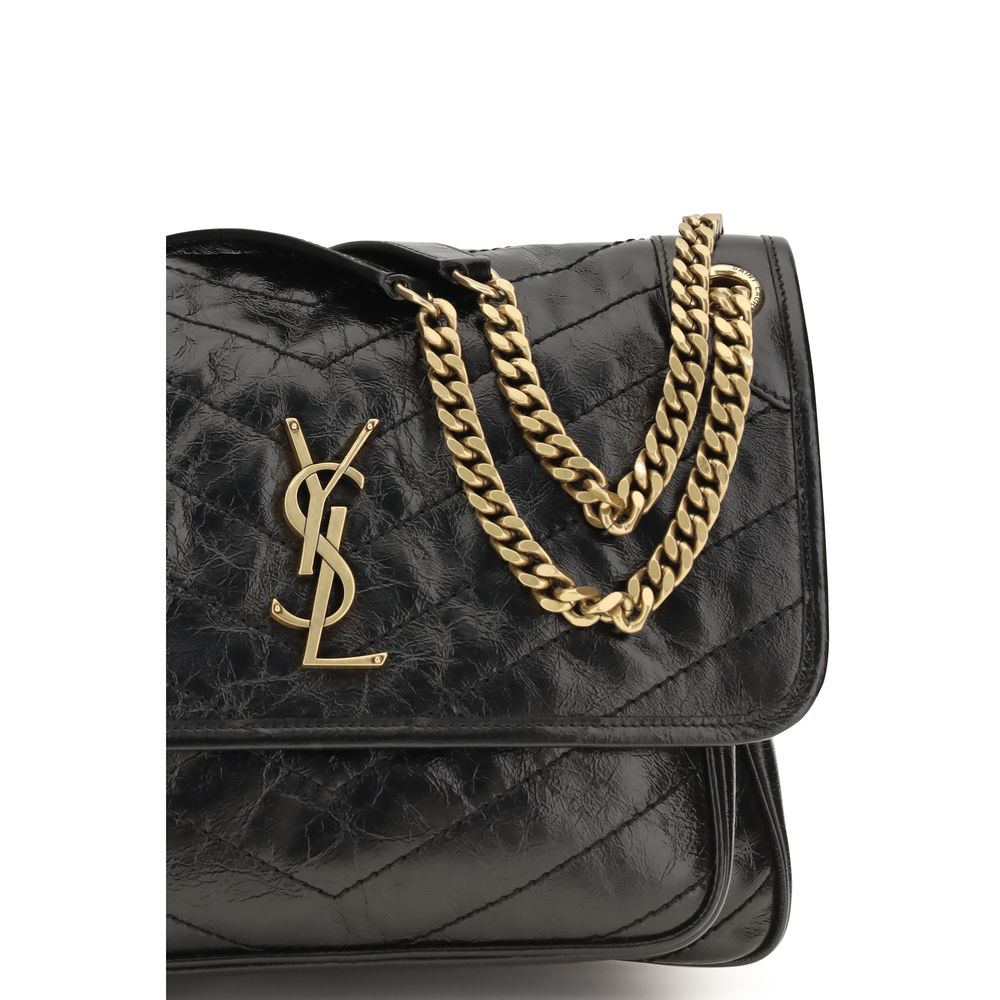 Black Calf Leather Bos Taurus Shoulder Bag