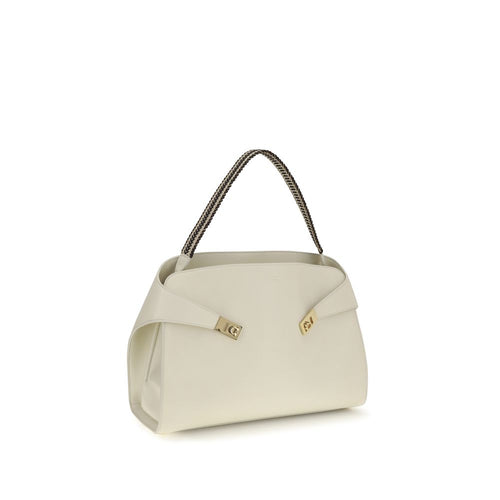 Beige Calf Leather Bos Taurus Shoulder Bag