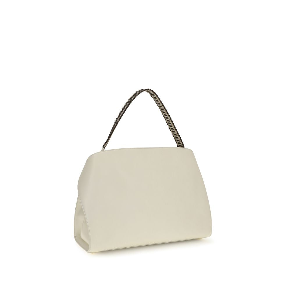 Beige Calf Leather Bos Taurus Shoulder Bag