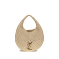 Beige Raffia Shoulder Bag