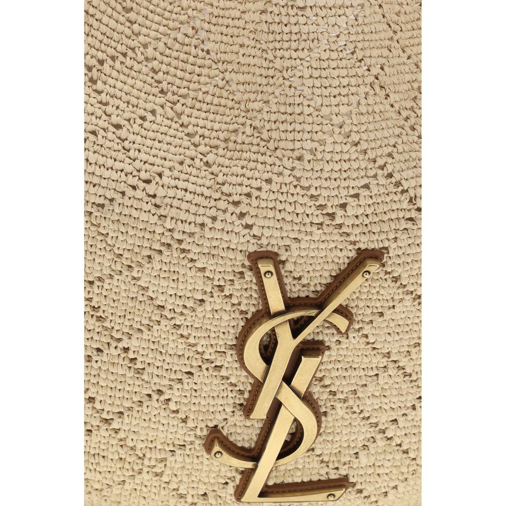 Beige Raffia Shoulder Bag