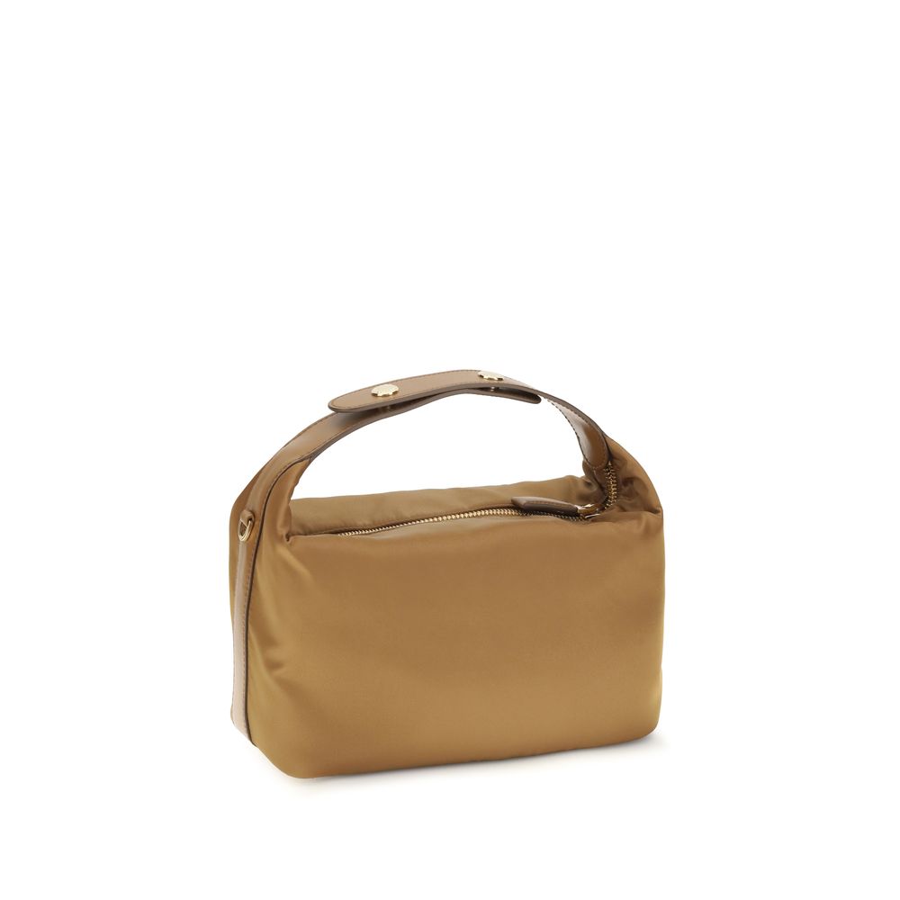 Beige Recycled Polyamide Handbag