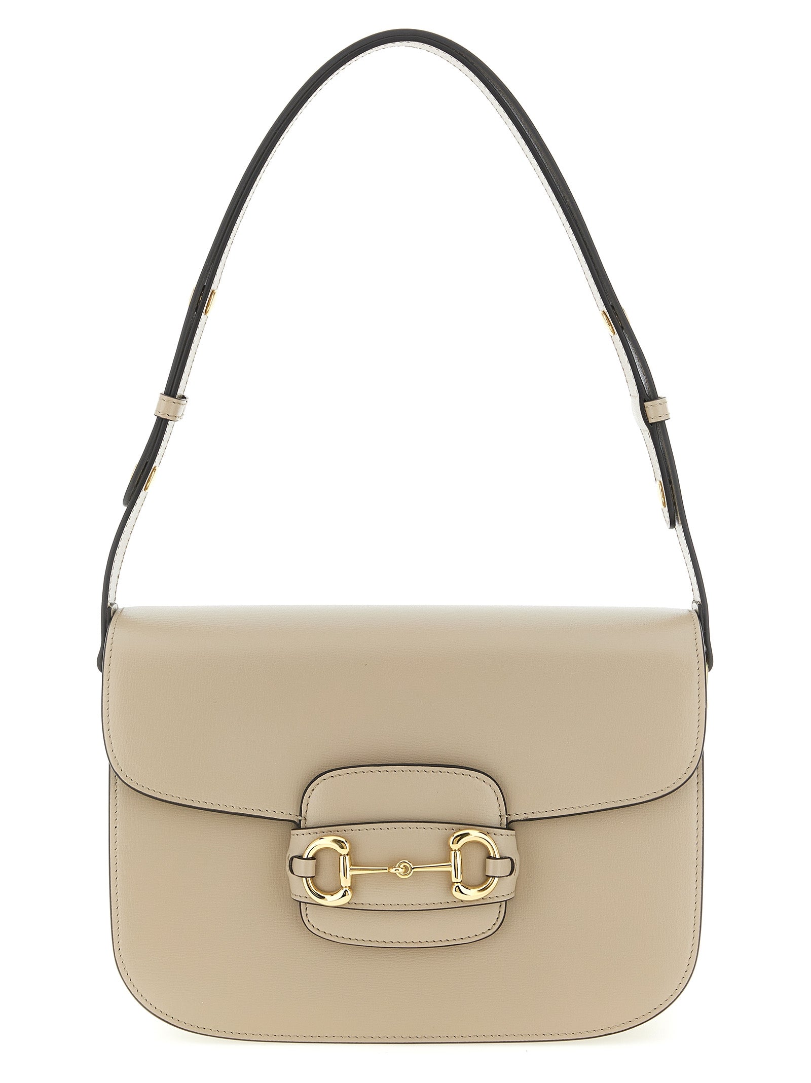 Beige Calfskin Shoulder Bag