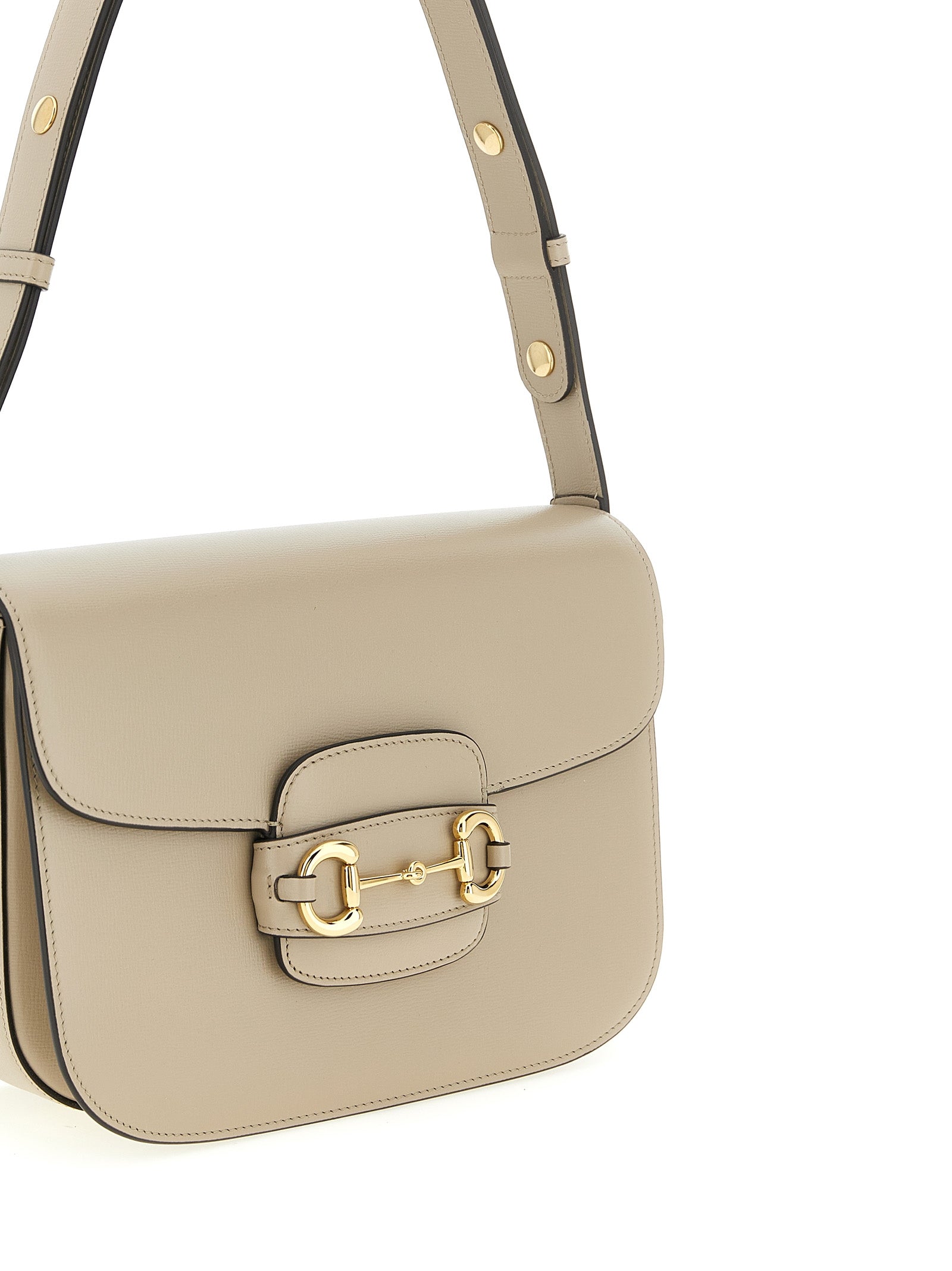 Beige Calfskin Shoulder Bag