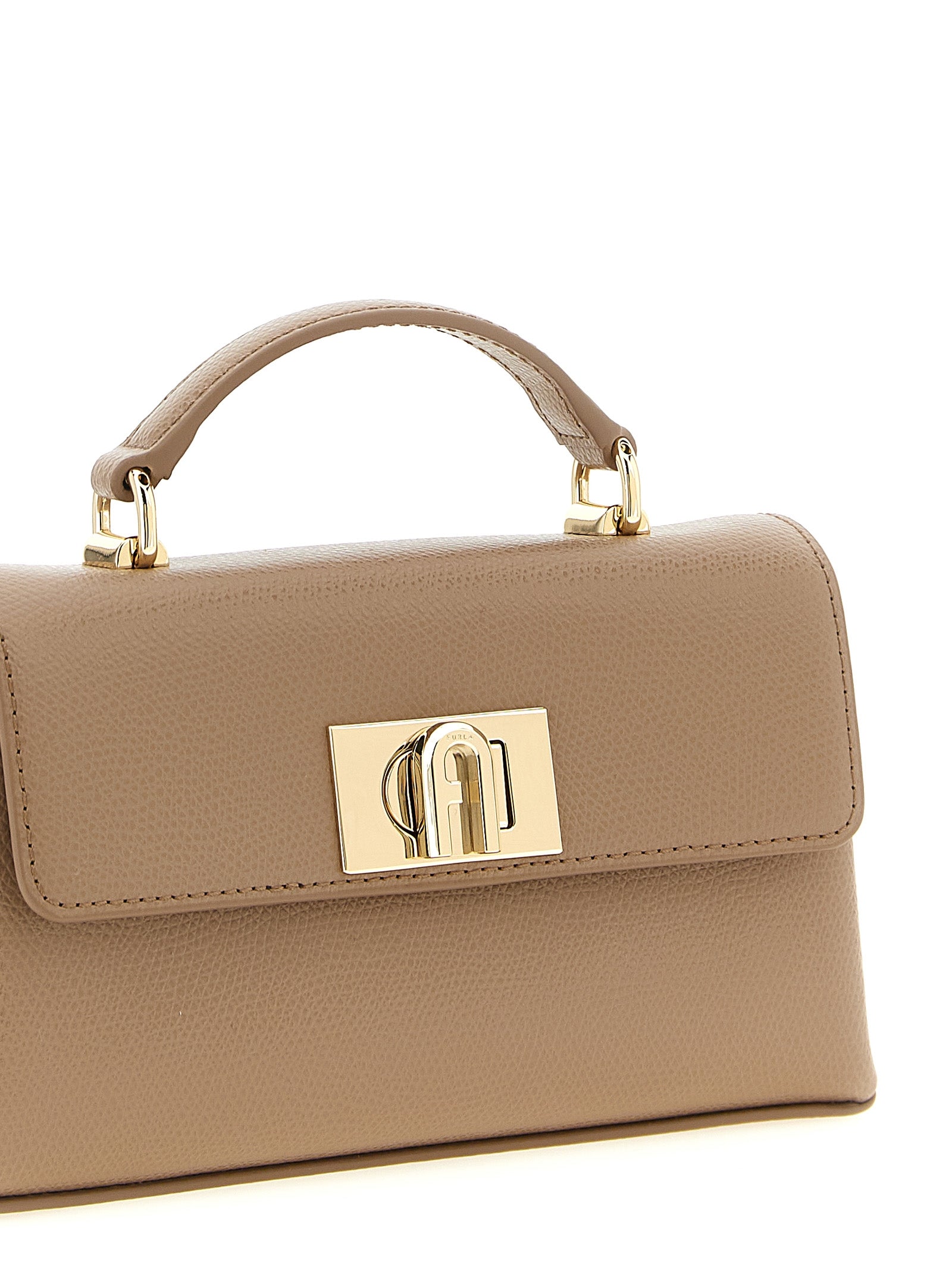 Beige Calfskin Crossbody Bag