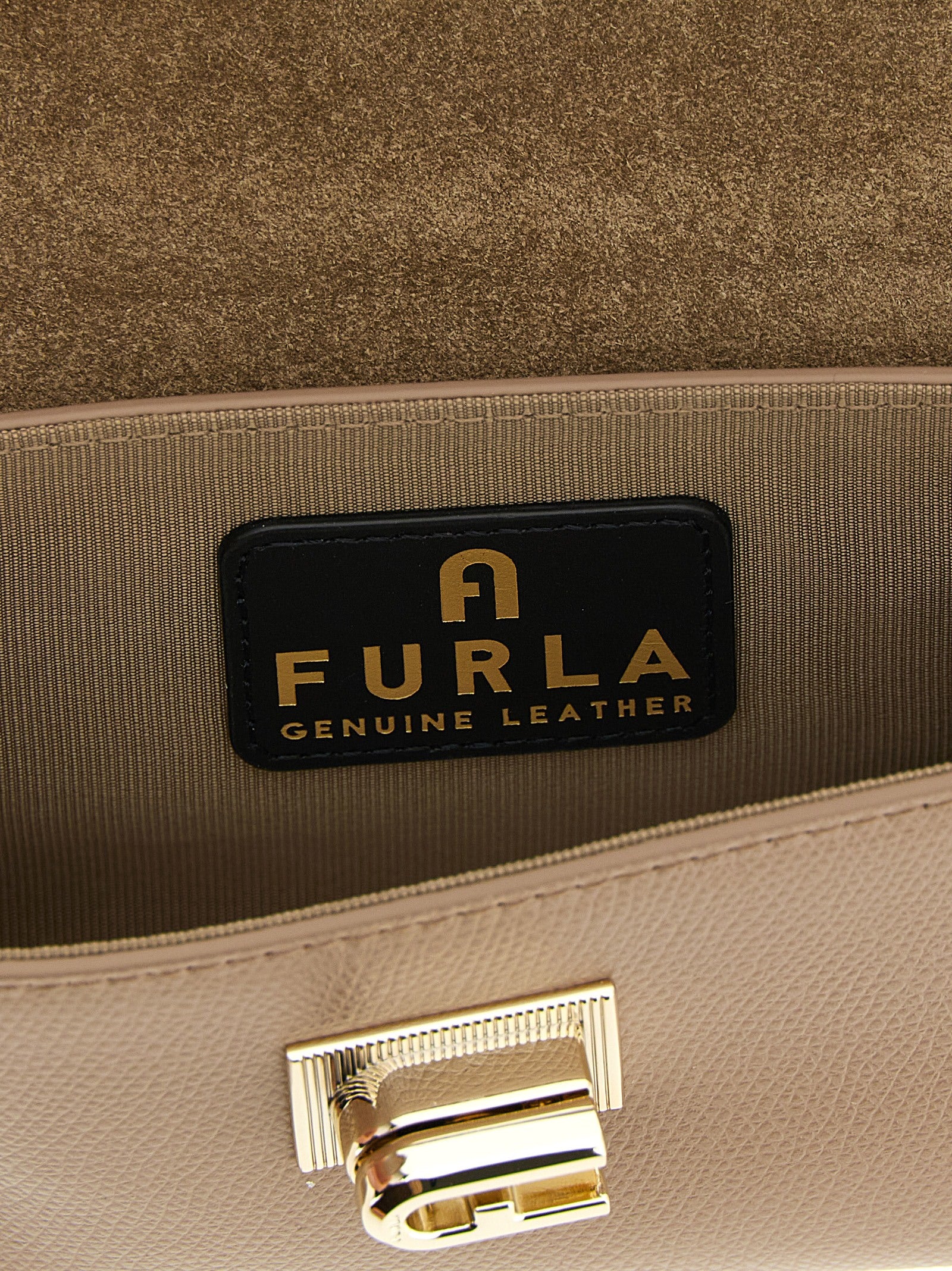 Beige Calfskin Crossbody Bag