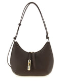 Brown Calfskin Shoulder Bag