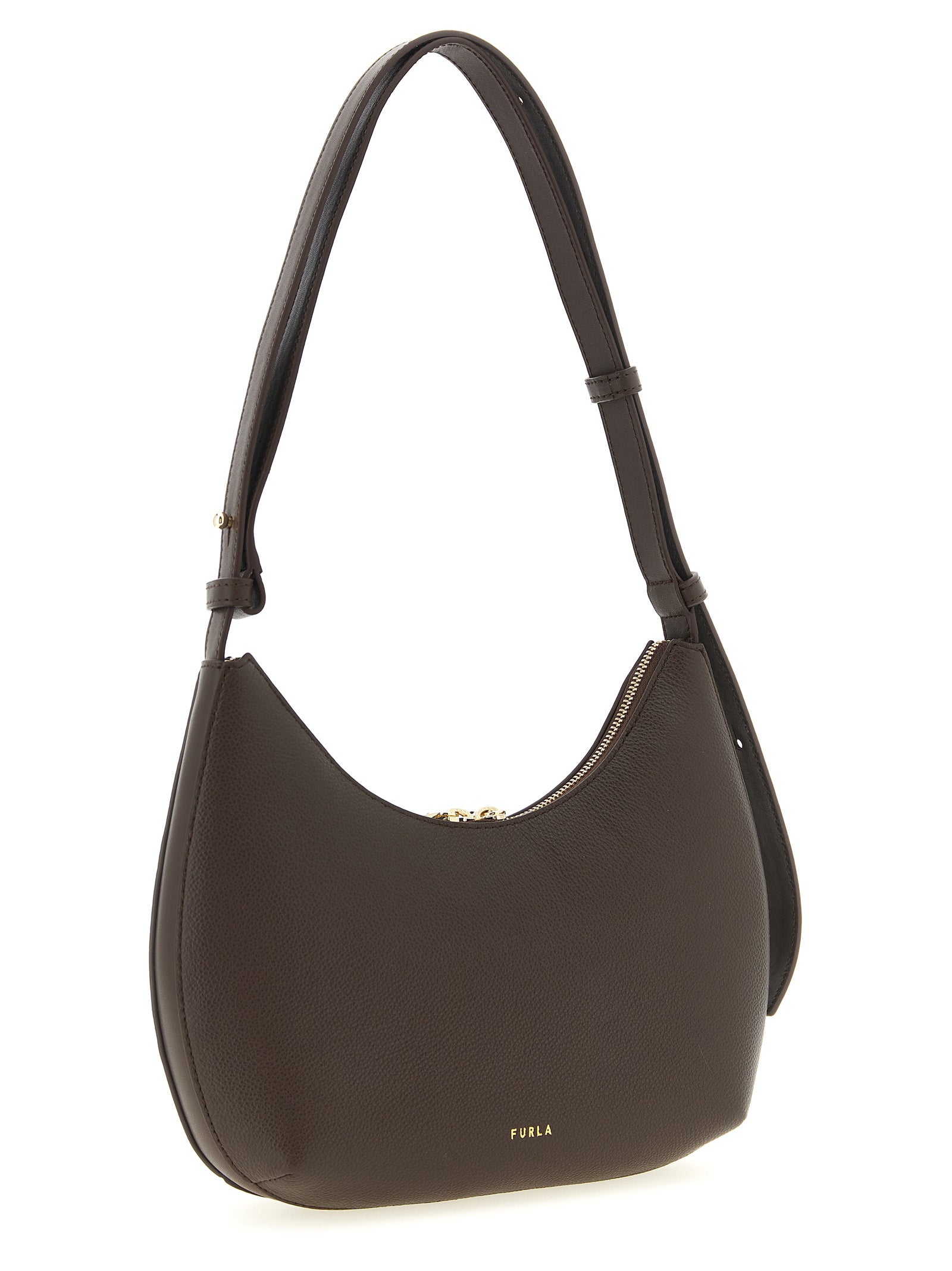 Brown Calfskin Shoulder Bag