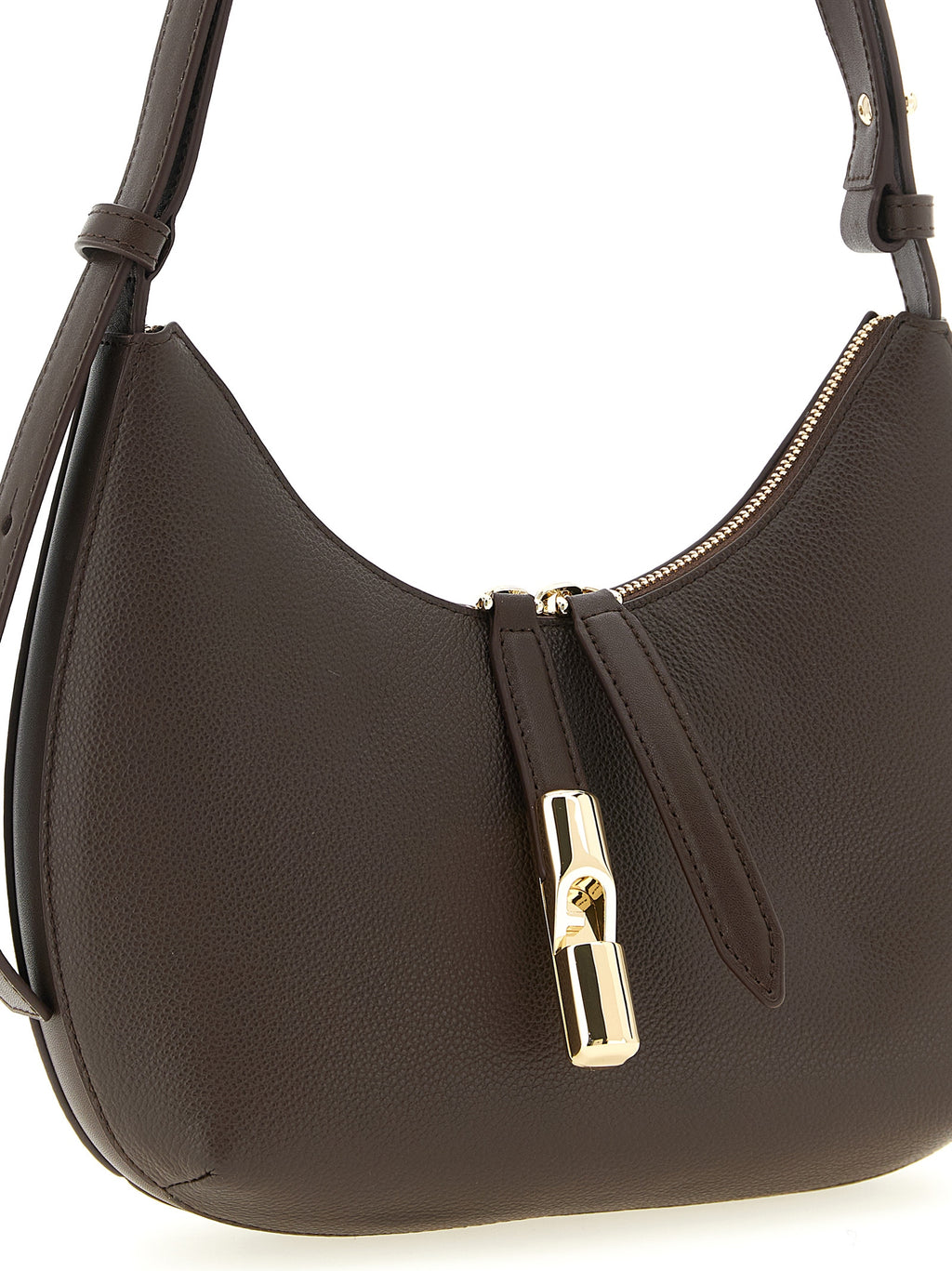 Brown Calfskin Shoulder Bag