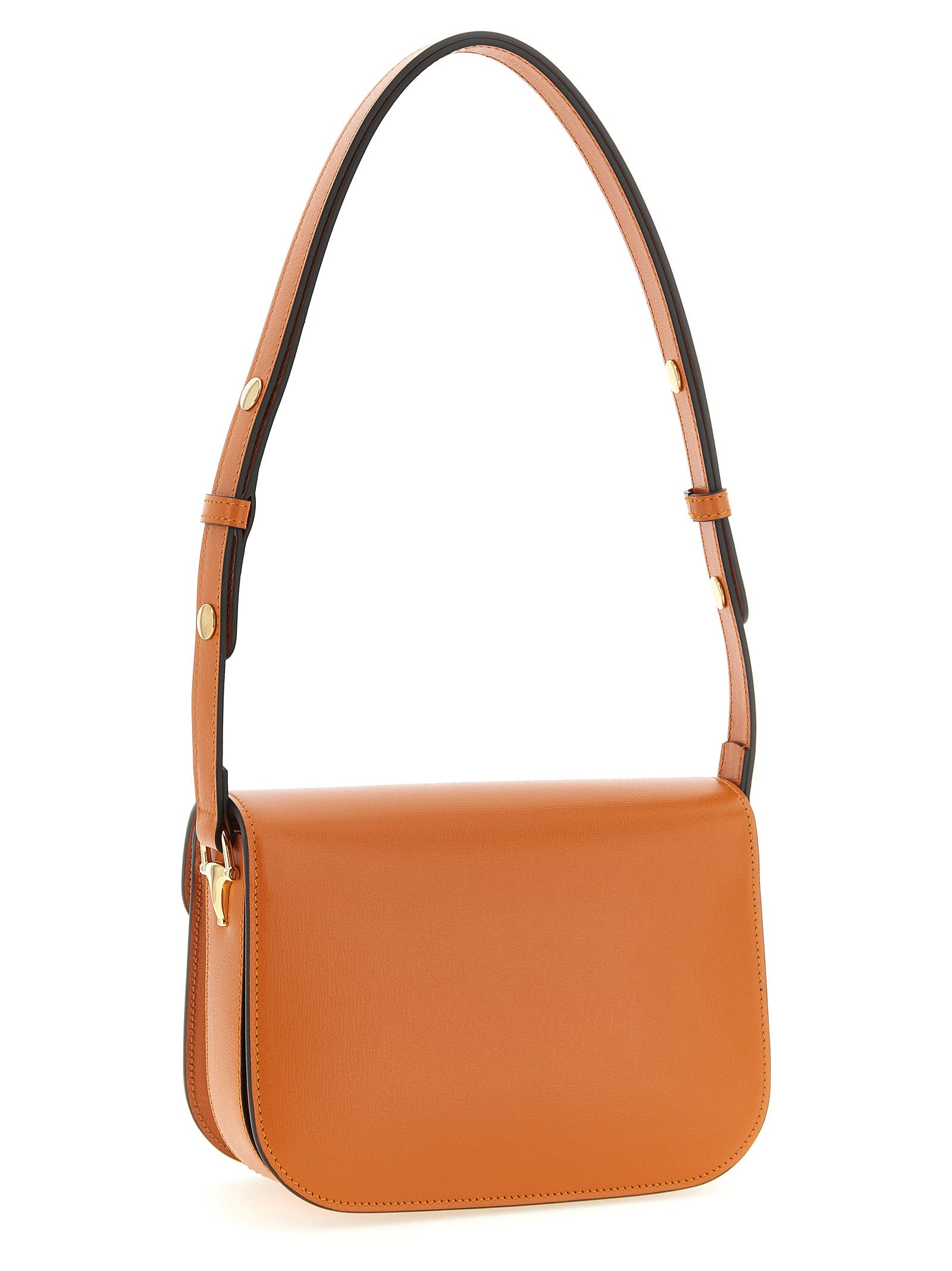 Orange Calfskin Shoulder Bag
