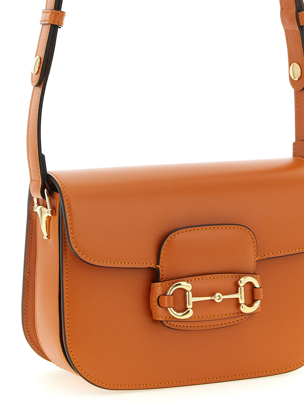 Orange Calfskin Shoulder Bag