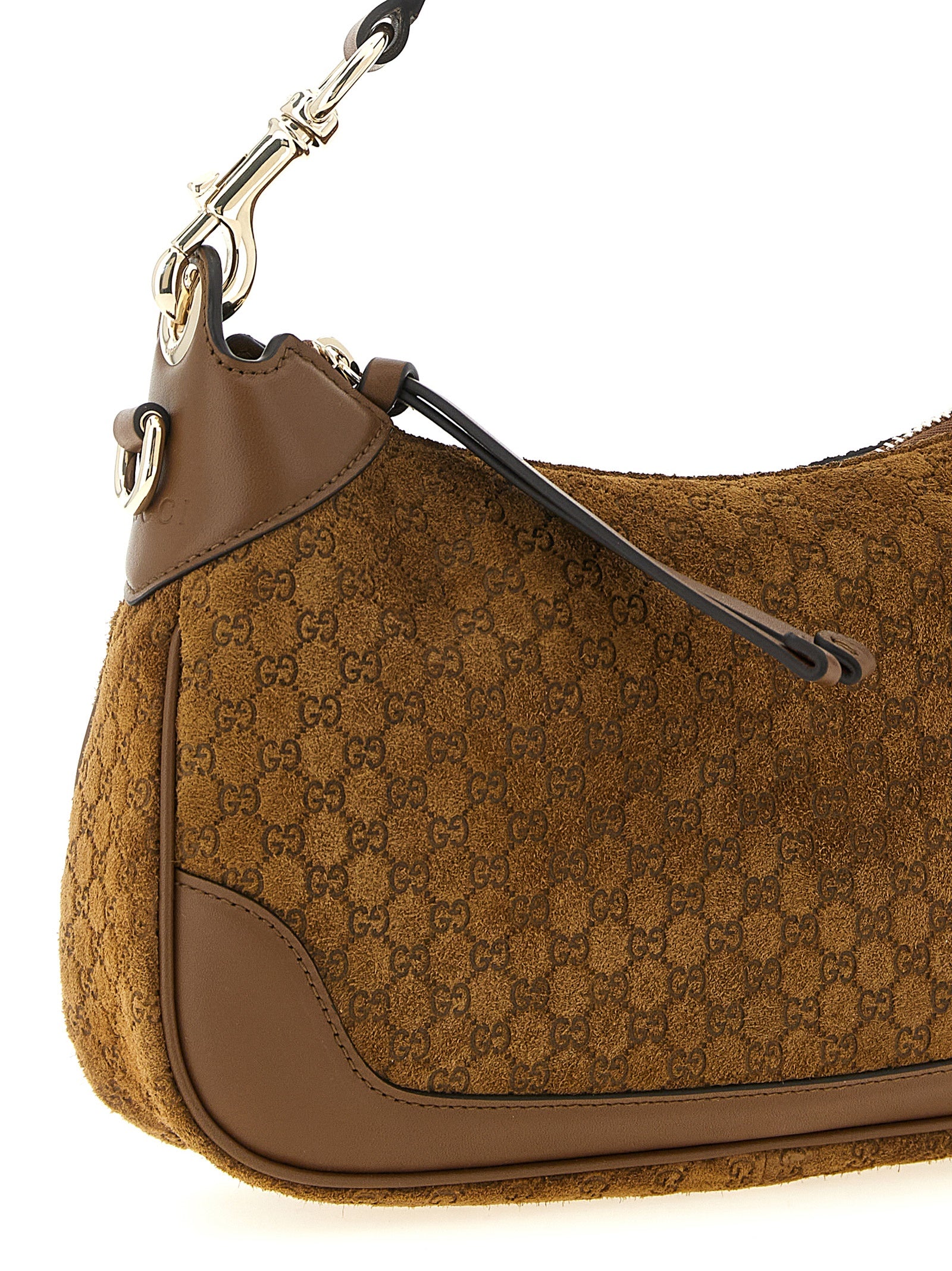 Brown Calfskin Shoulder Bag