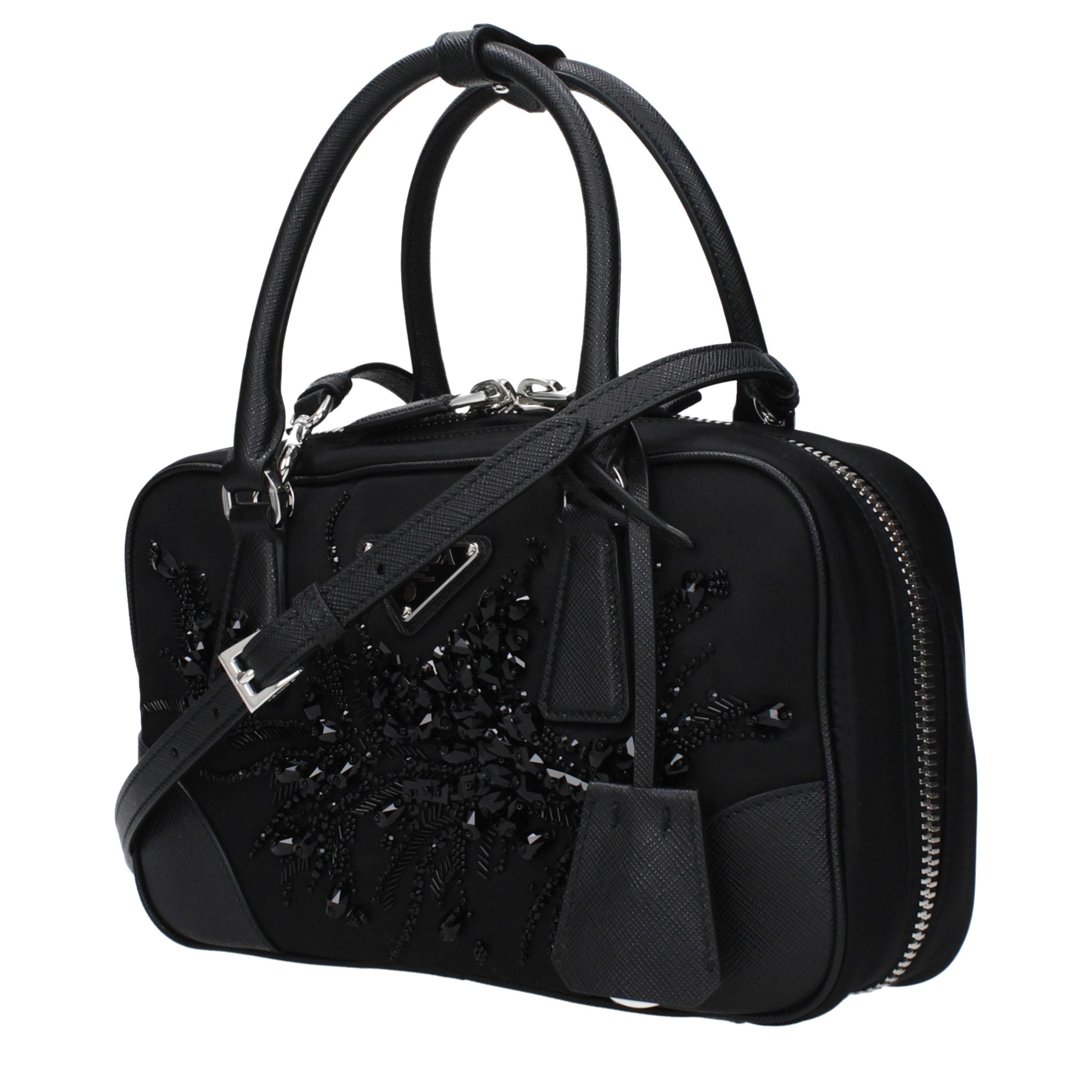 Black Fabric Handbag