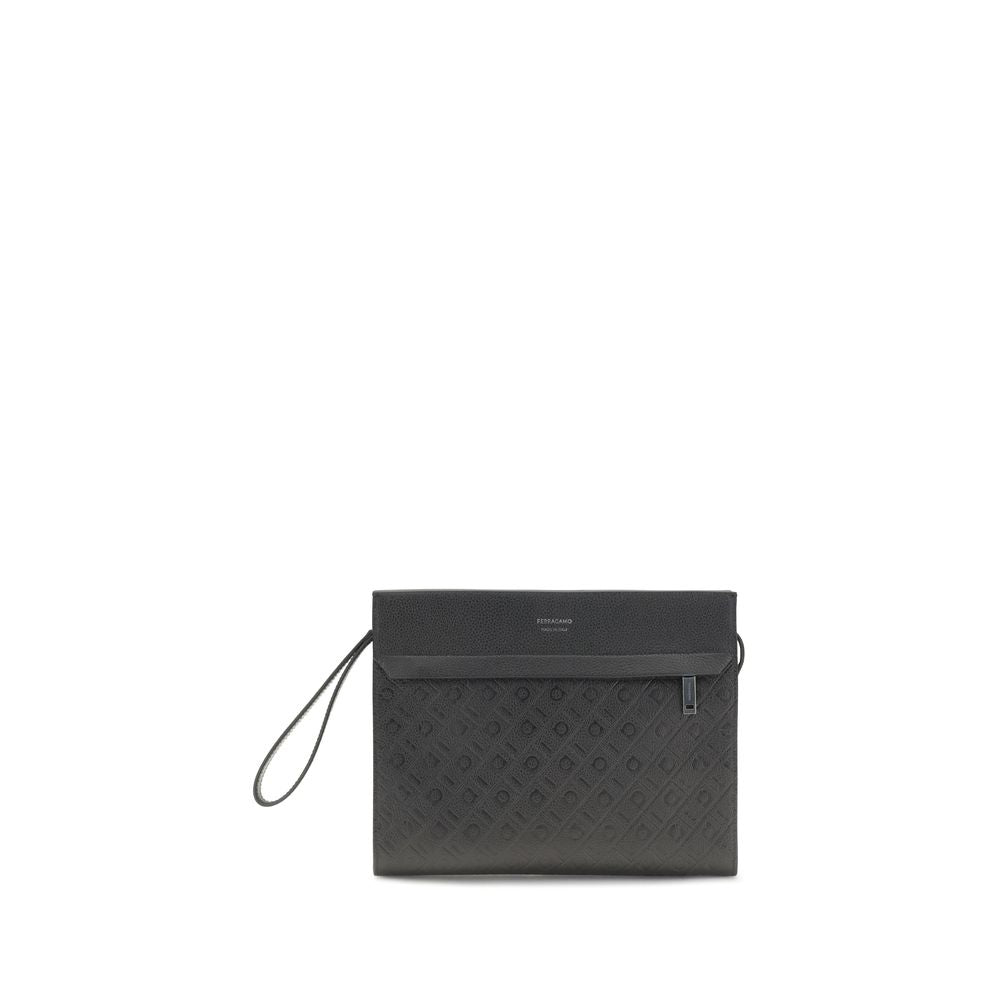 Black Calf Leather Bos Taurus Handbag