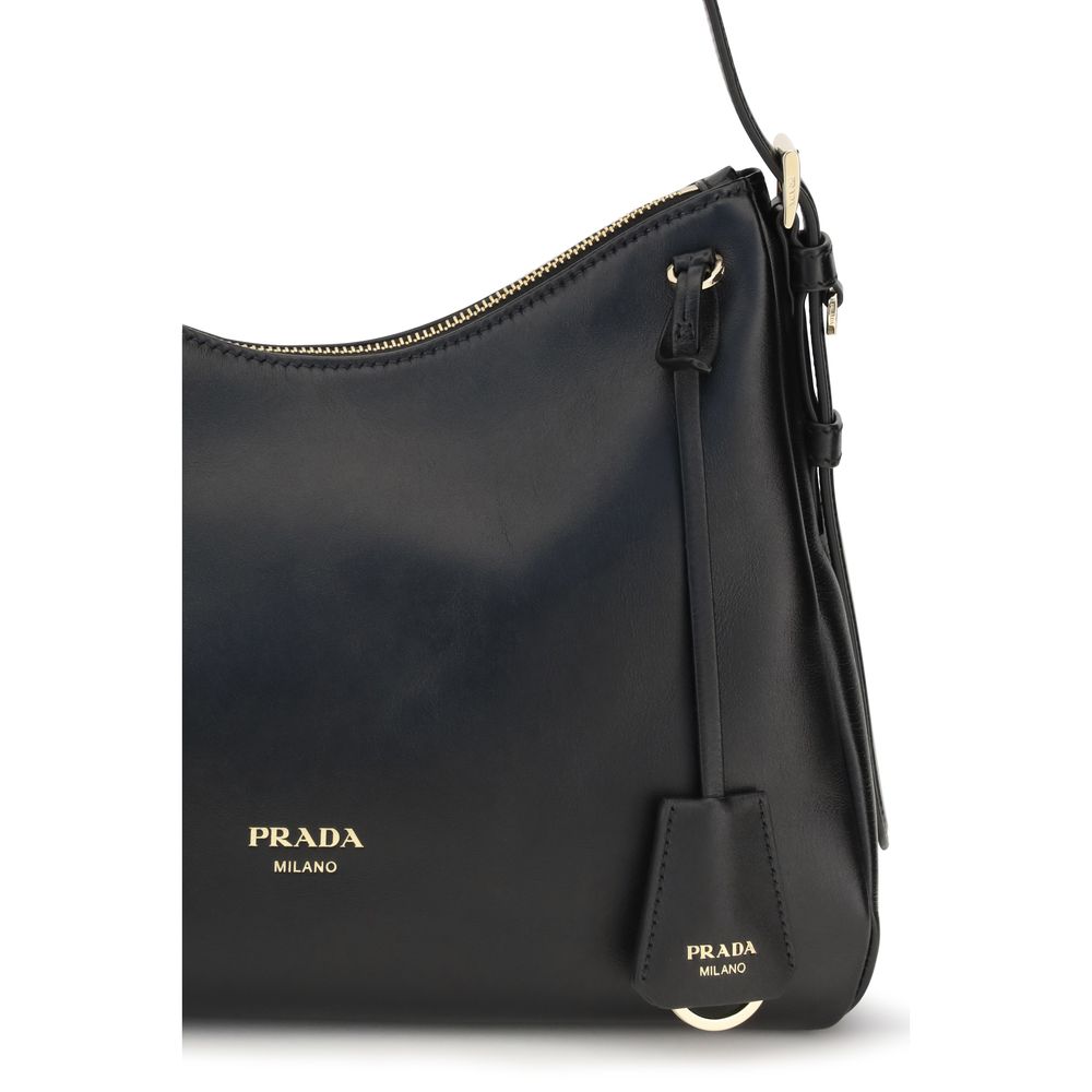 Black Calf Leather Bos Taurus Shoulder Bag