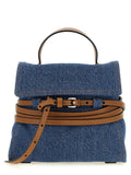 Blue Cotton Handbag