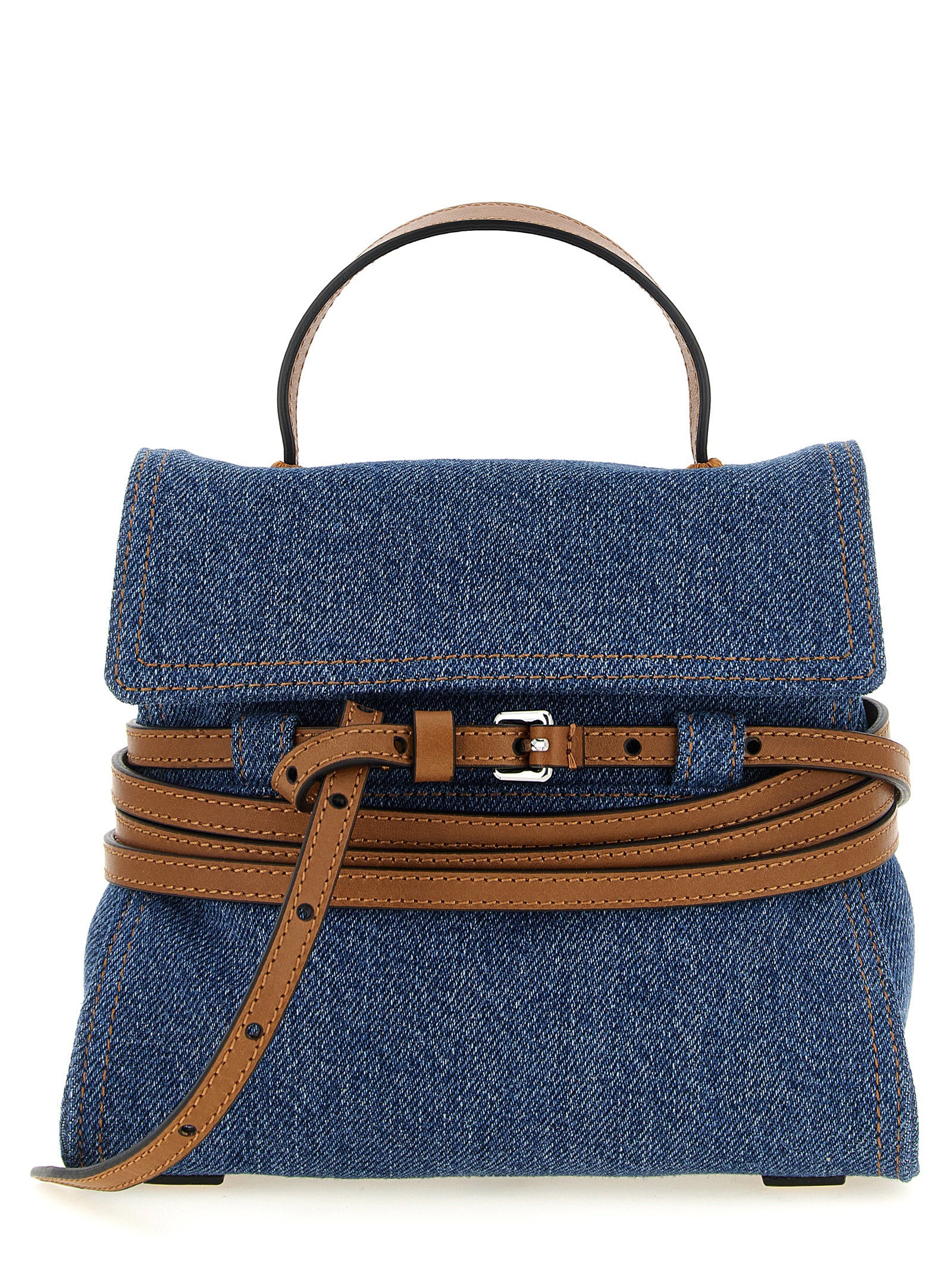Blue Cotton Handbag