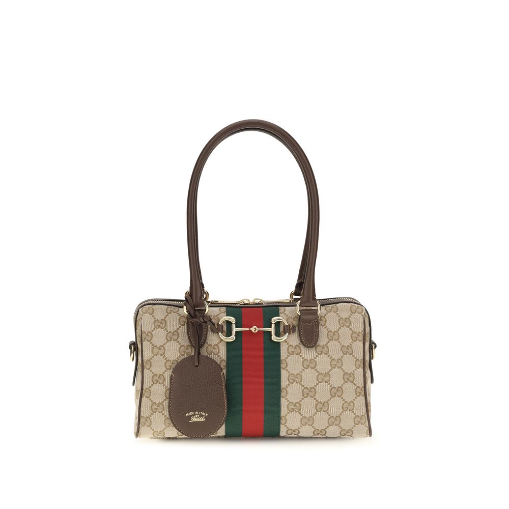 Beige Fabric Handbag