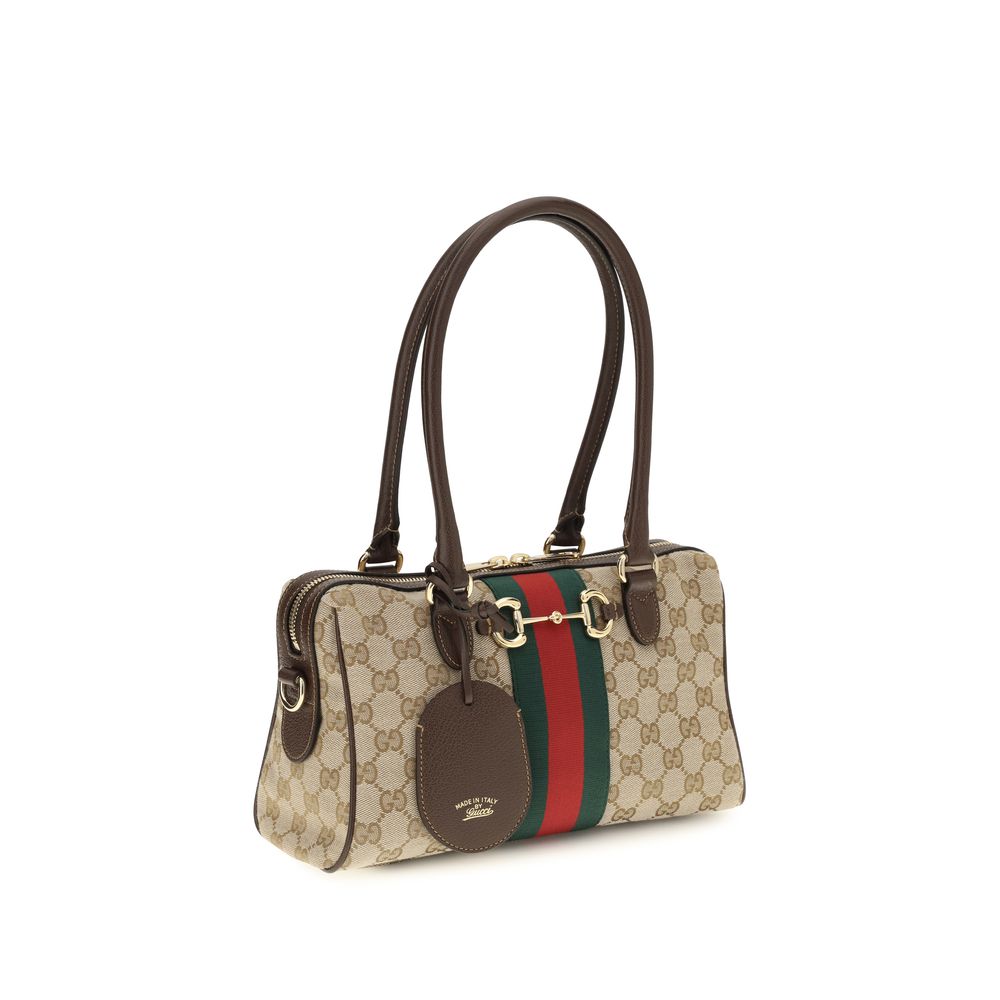 Beige Fabric Handbag