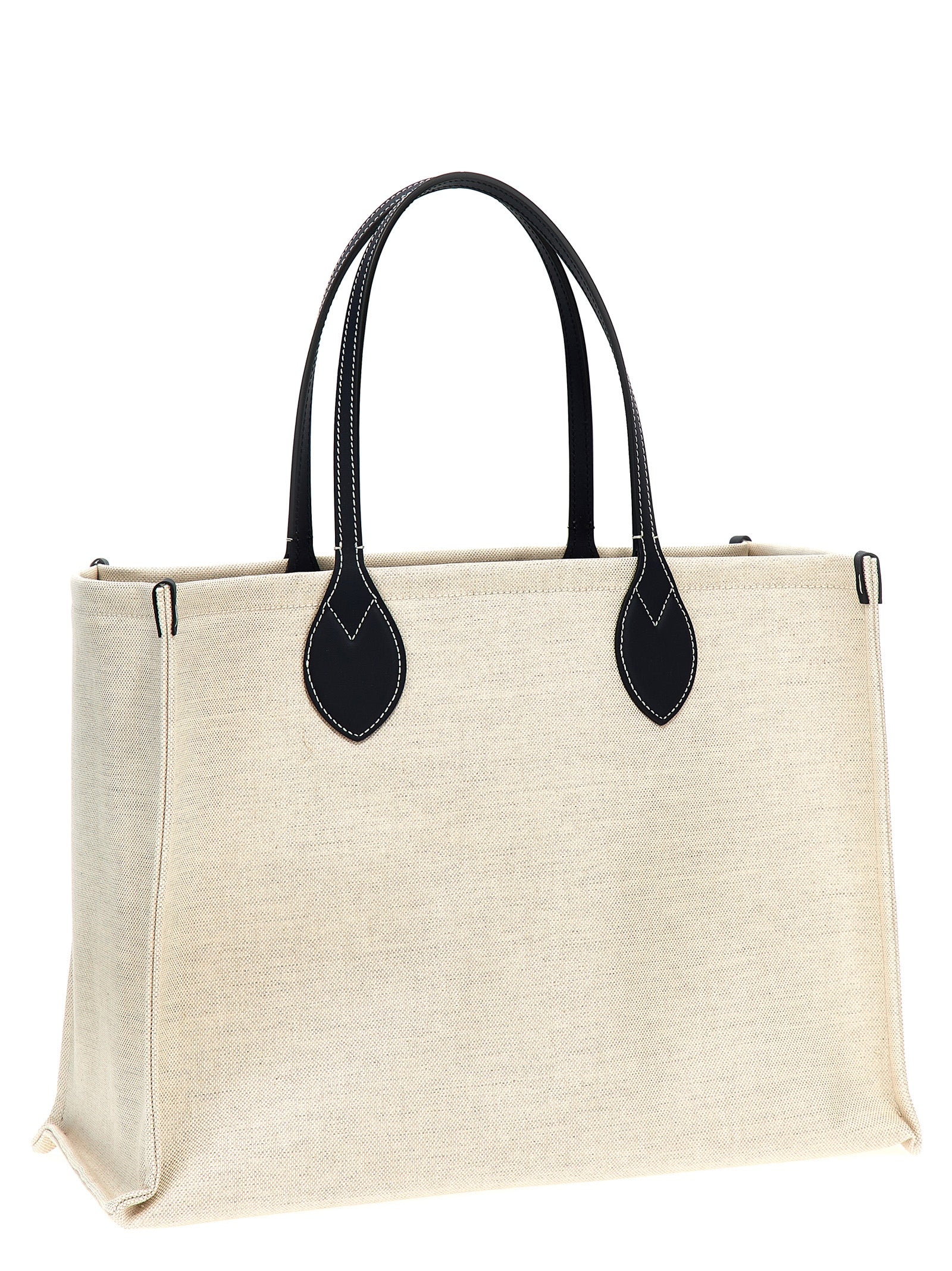 Beige Polyethylene Tote Bag