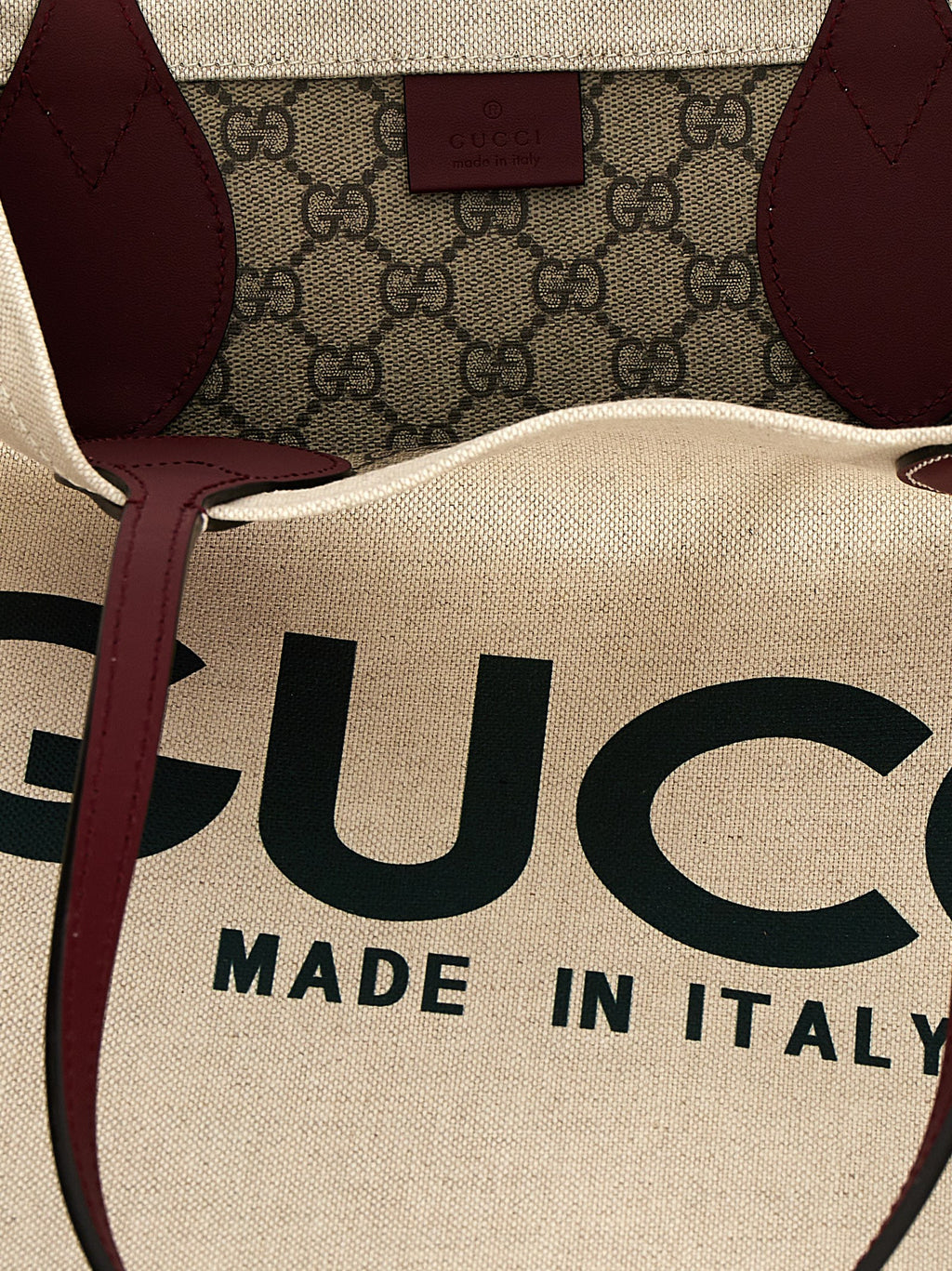 Beige Polyethylene Tote Bag