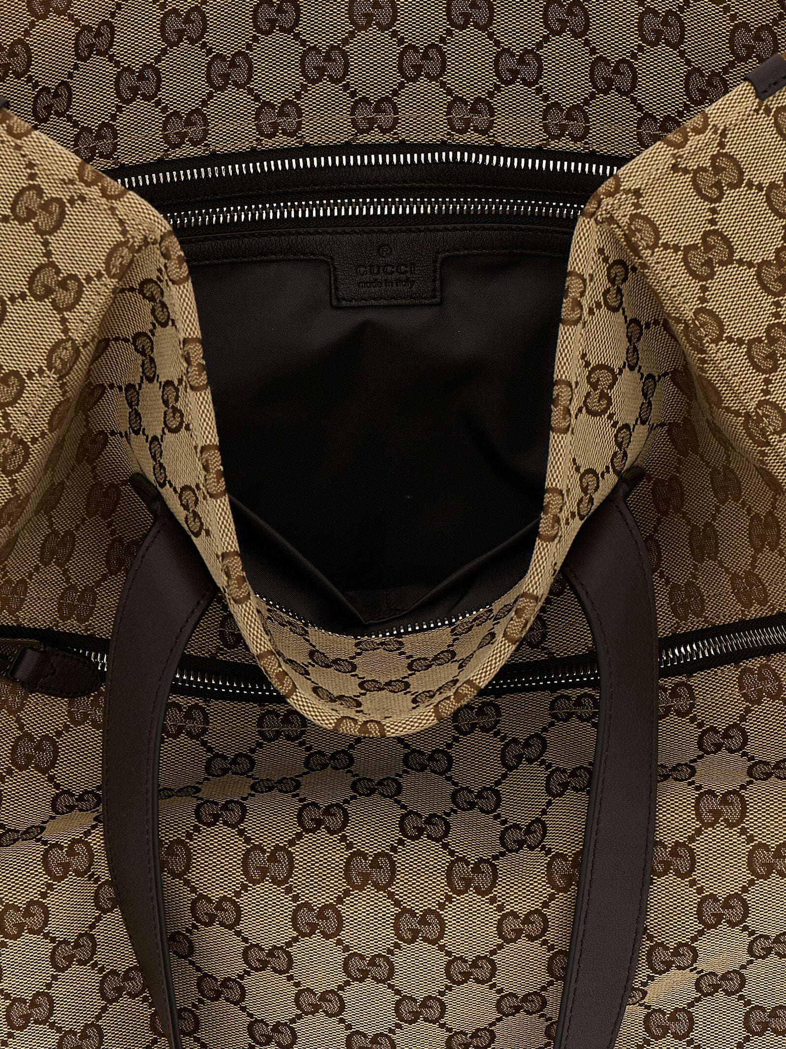 Brown Polyester Shoulder Bag