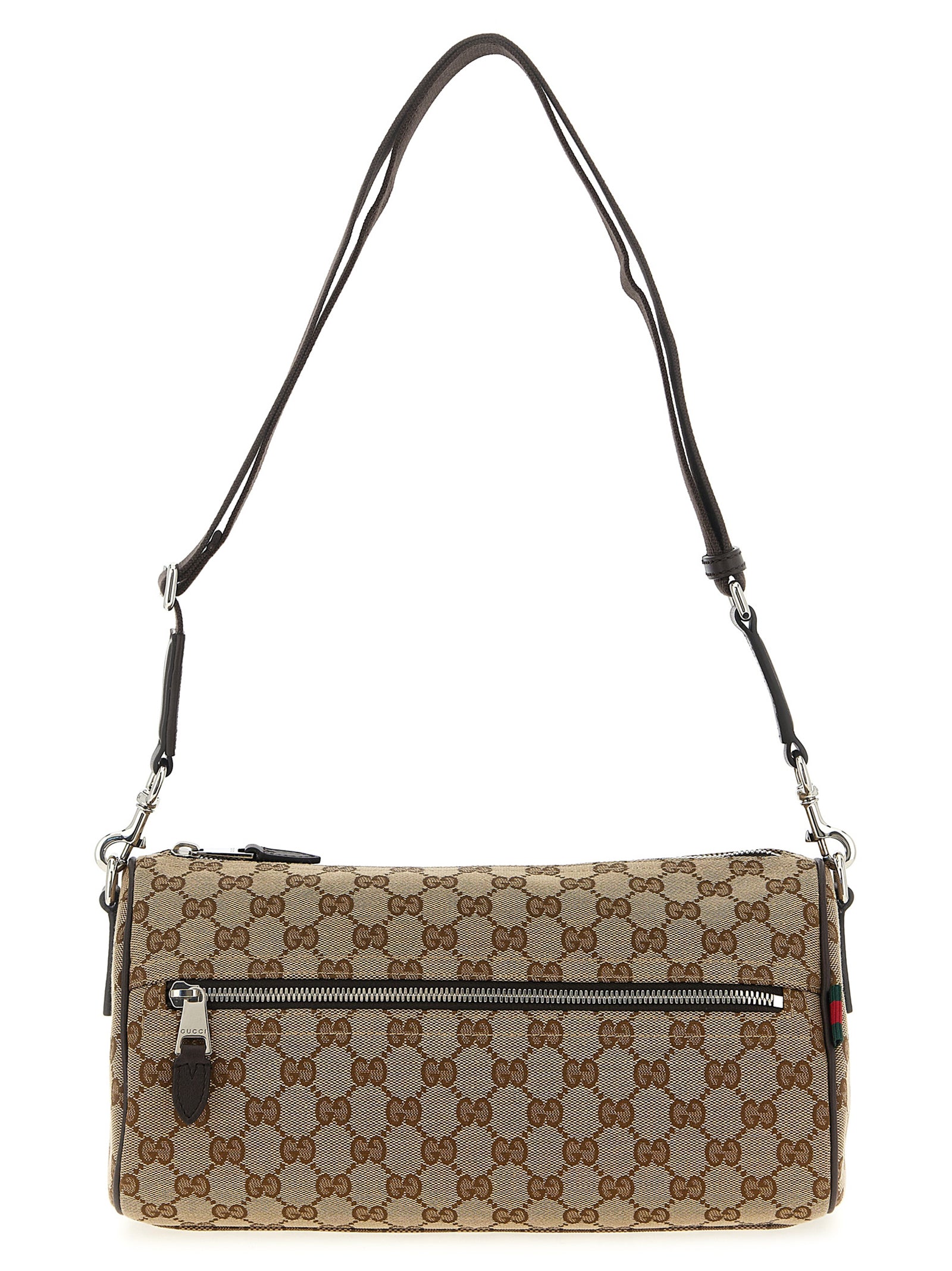 Beige Polyester Crossbody Bag