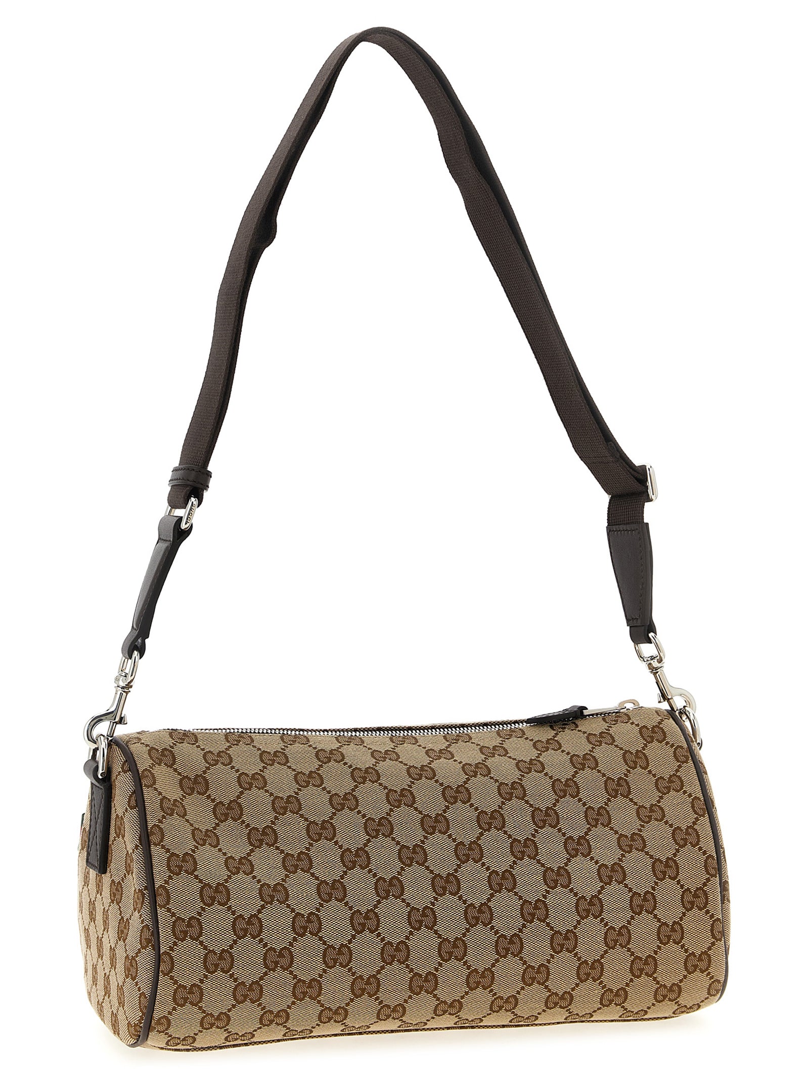 Beige Polyester Crossbody Bag