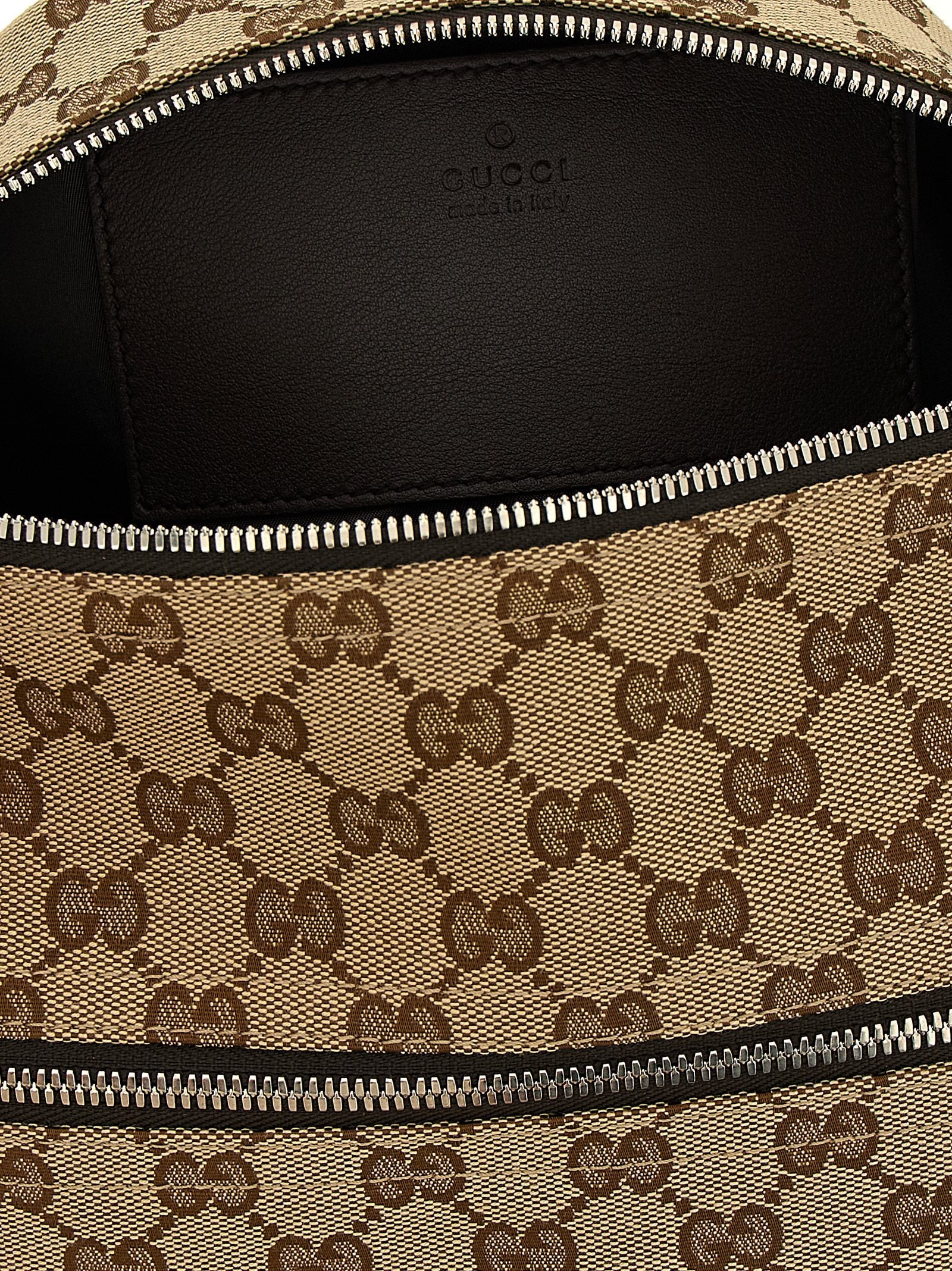 Beige Polyester Crossbody Bag
