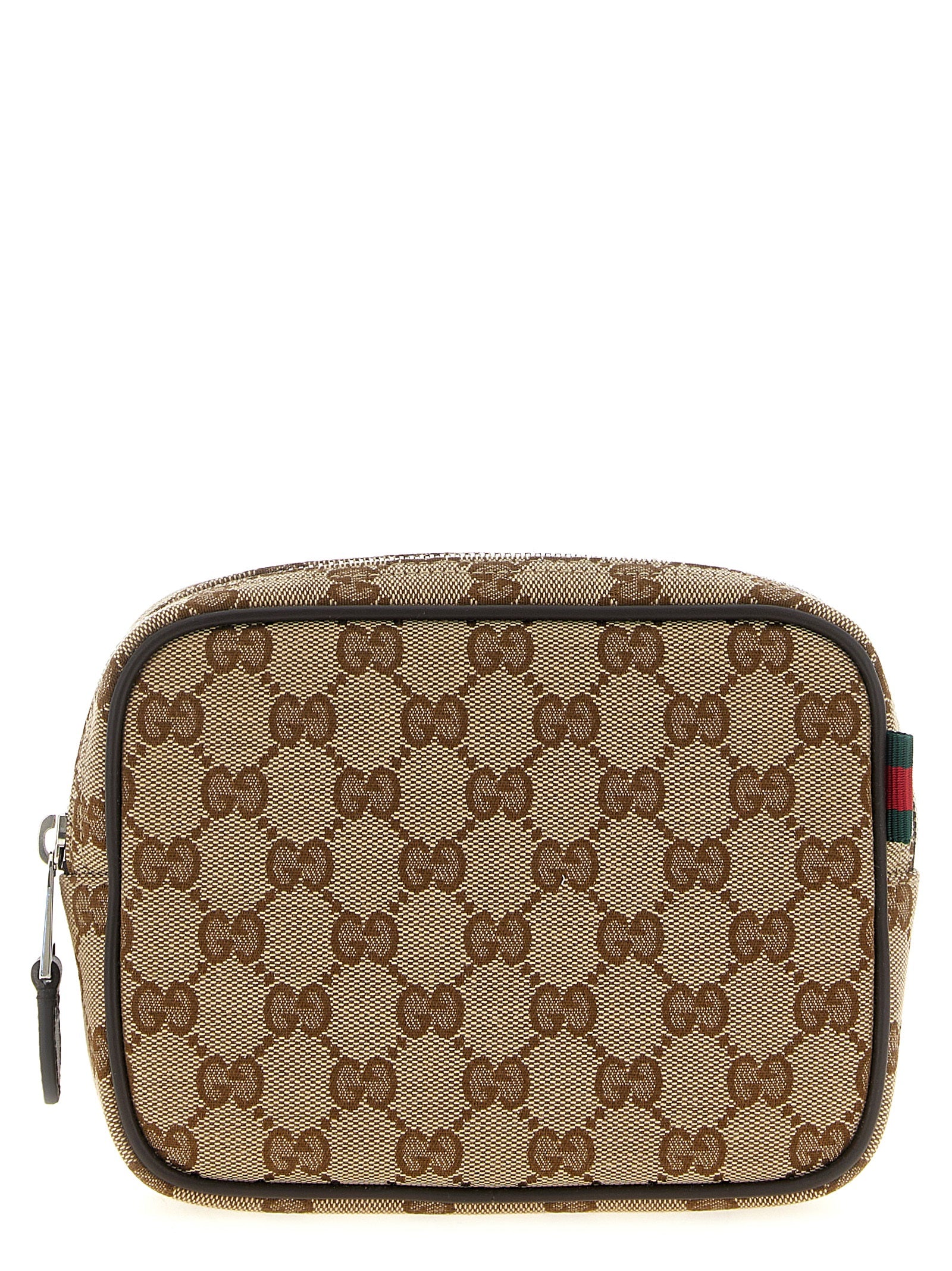 Beige Polyester Crossbody Bag