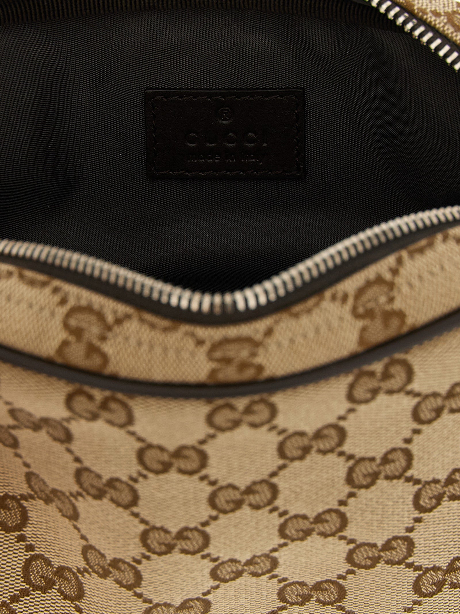 Beige Polyester Crossbody Bag