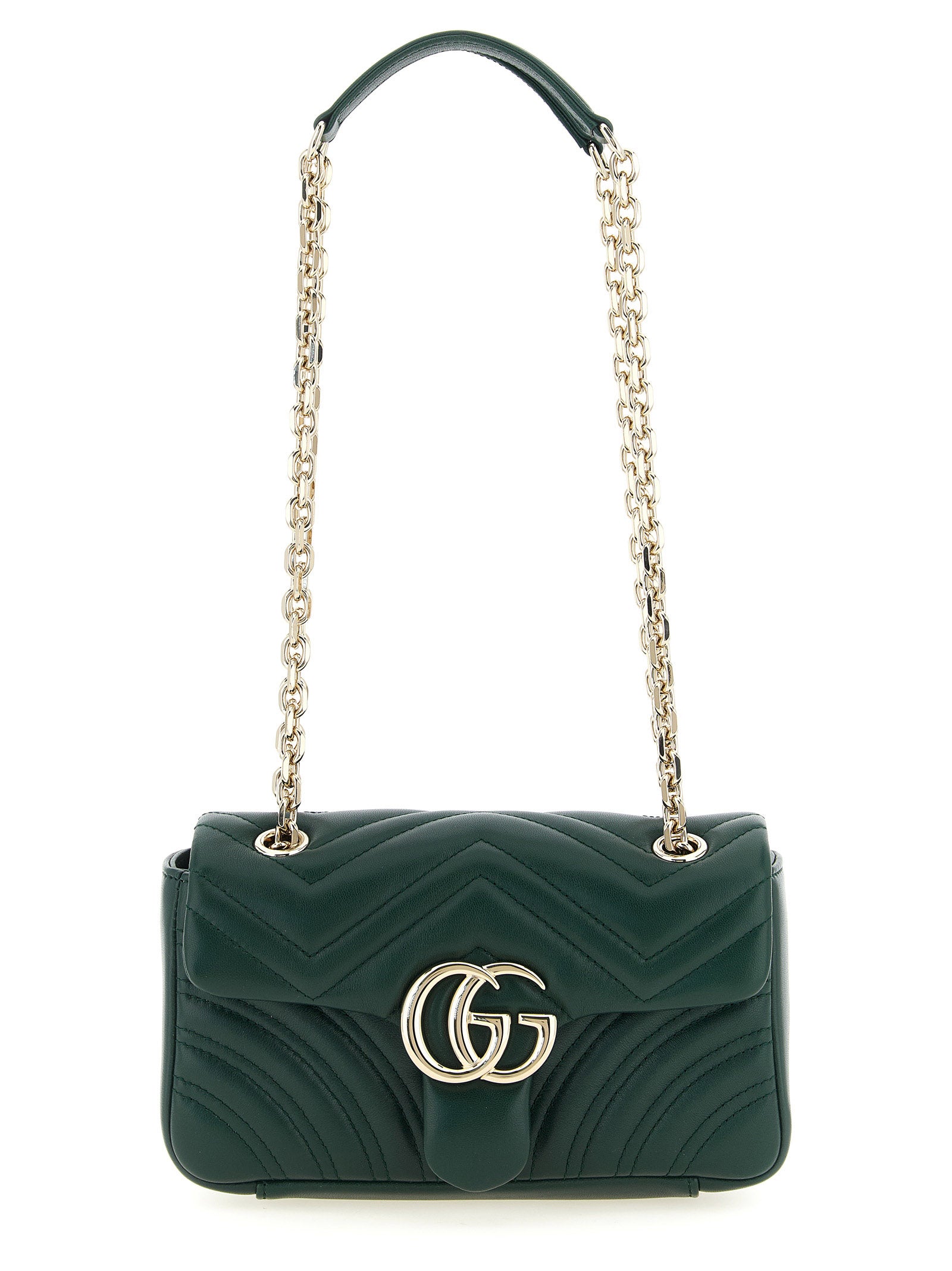 Bicolor Lamb Leather Shoulder Bag