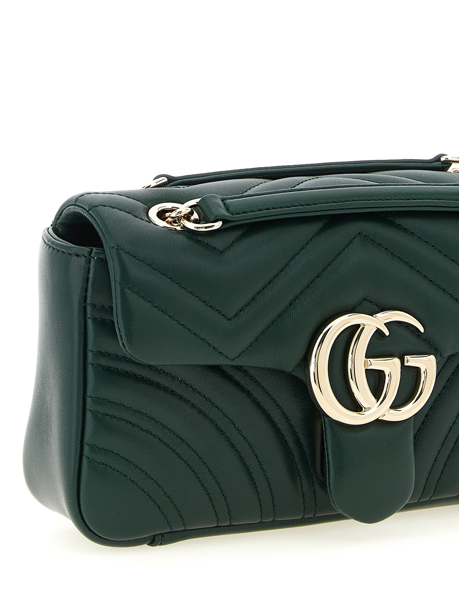 Bicolor Lamb Leather Shoulder Bag
