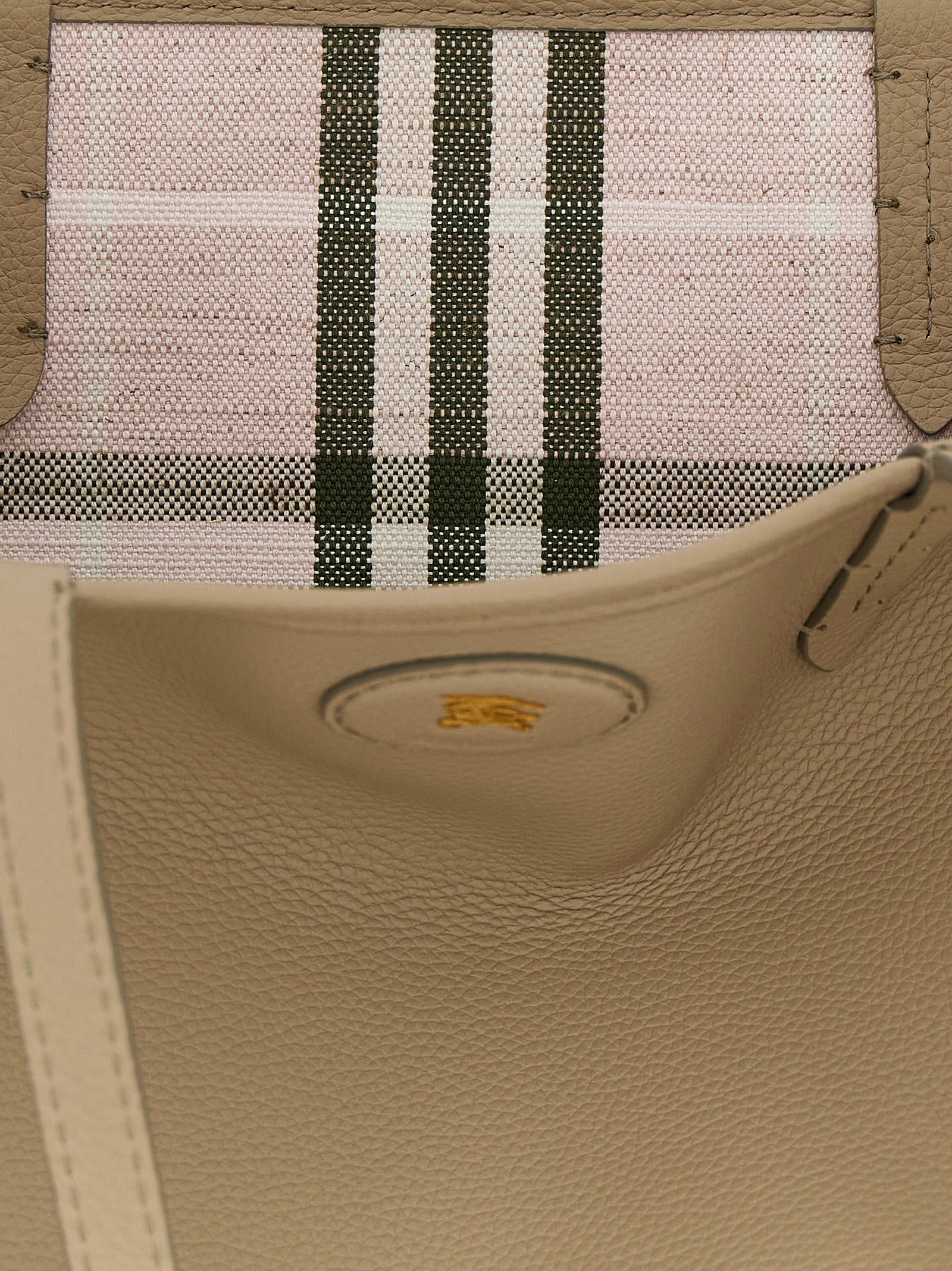 Beige Calfskin Tote Bag