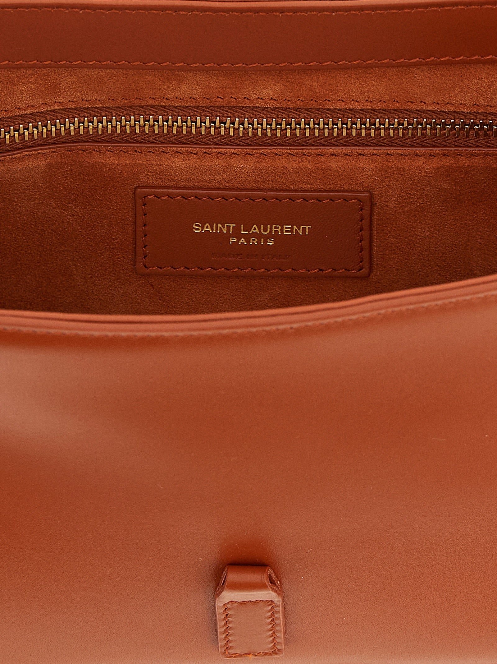 Orange Calfskin Shoulder Bag