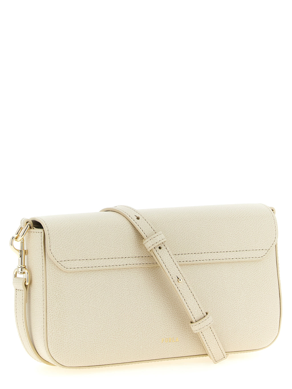 White Calfskin Crossbody Bag