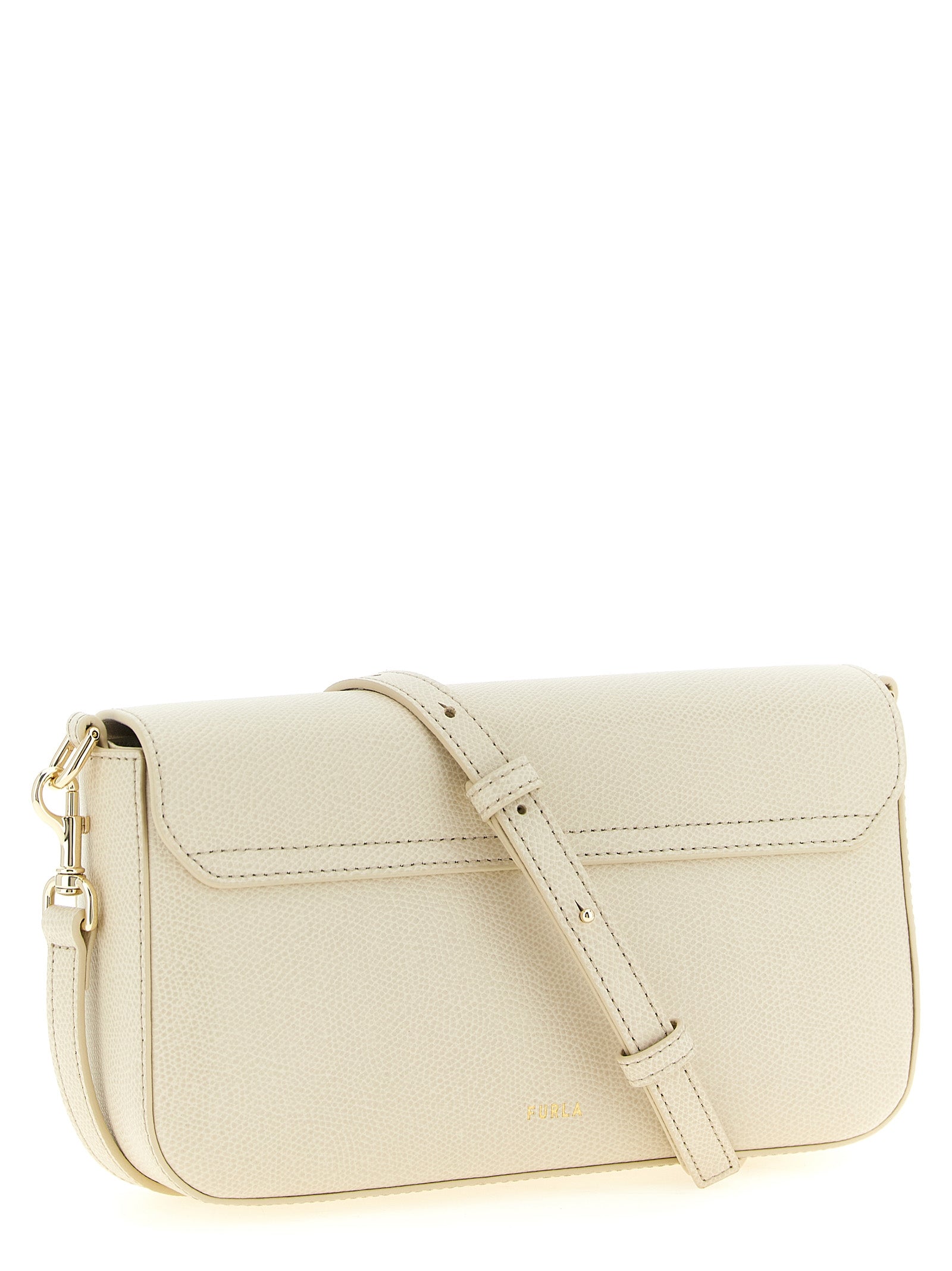 White Calfskin Crossbody Bag