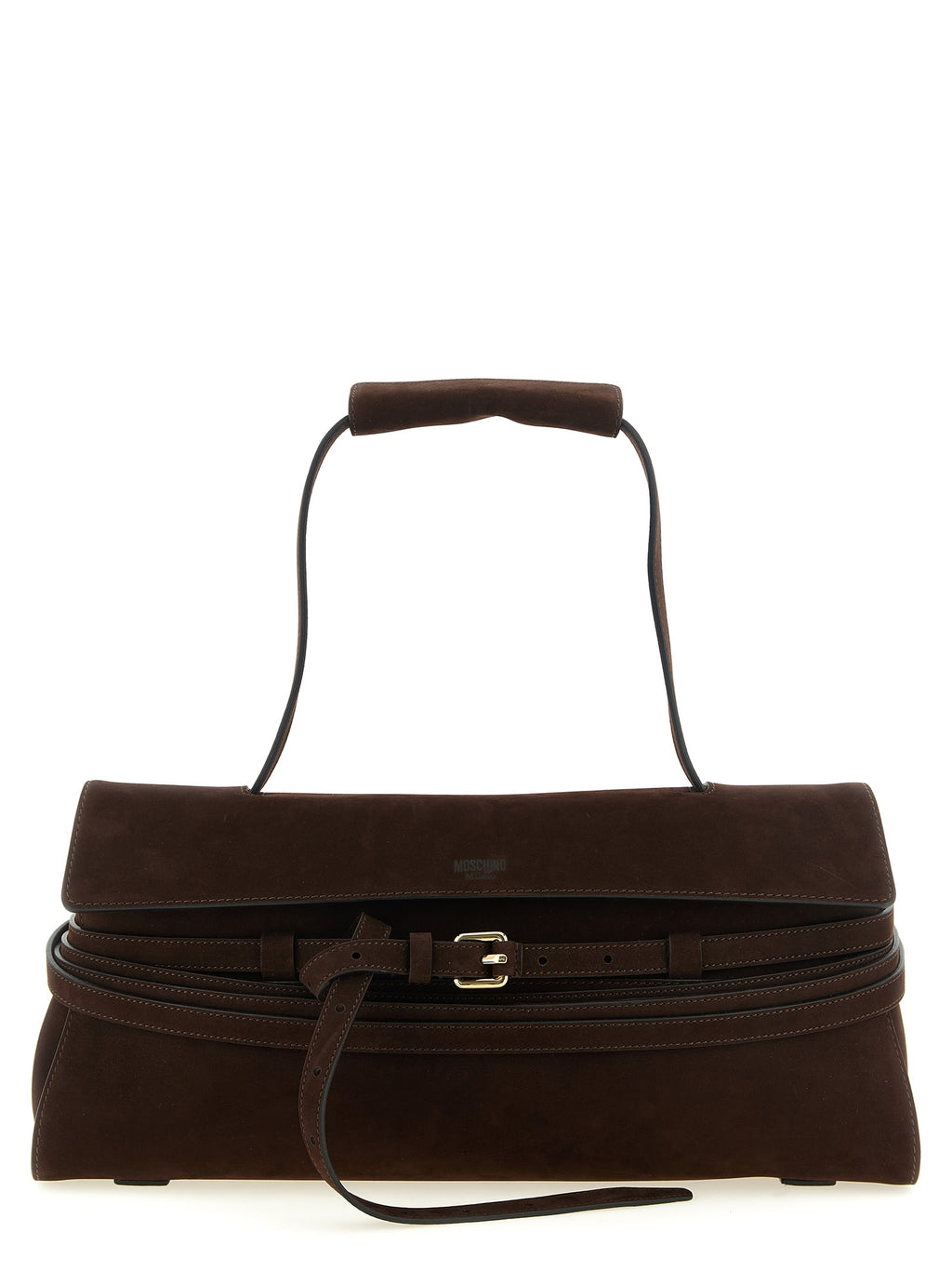 Brown Calfskin Shoulder Bag