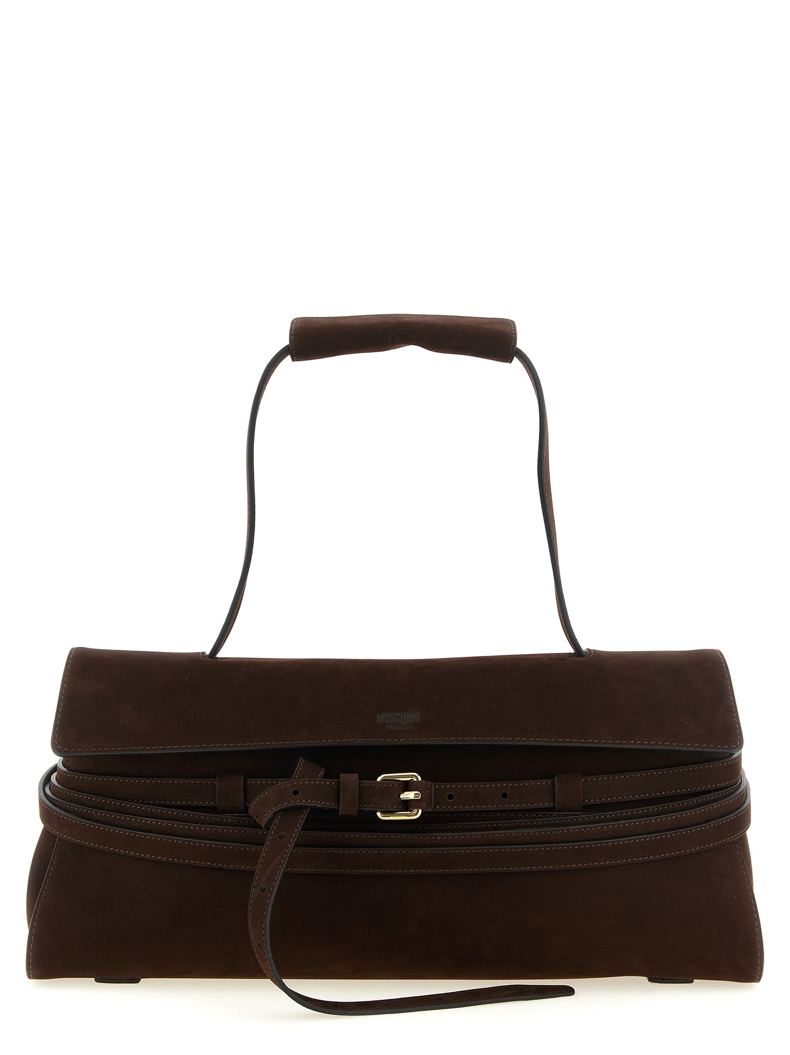 Brown Calfskin Shoulder Bag