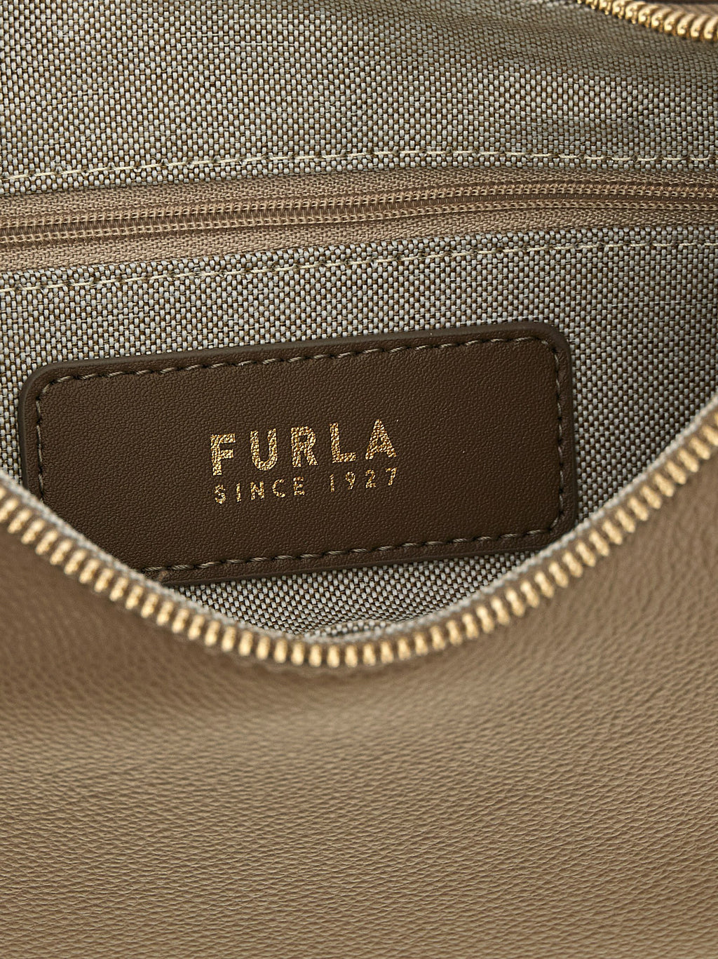 Beige Calfskin Shoulder Bag